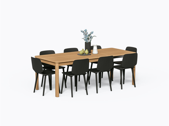 Taylor Extendable Dining Table 36 X 54-84" in White Oak