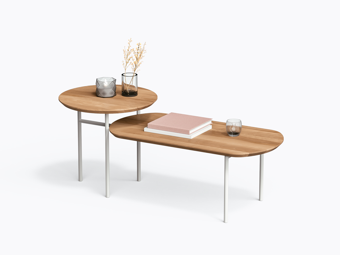 Table basse Daly - Rectangle - Merisier