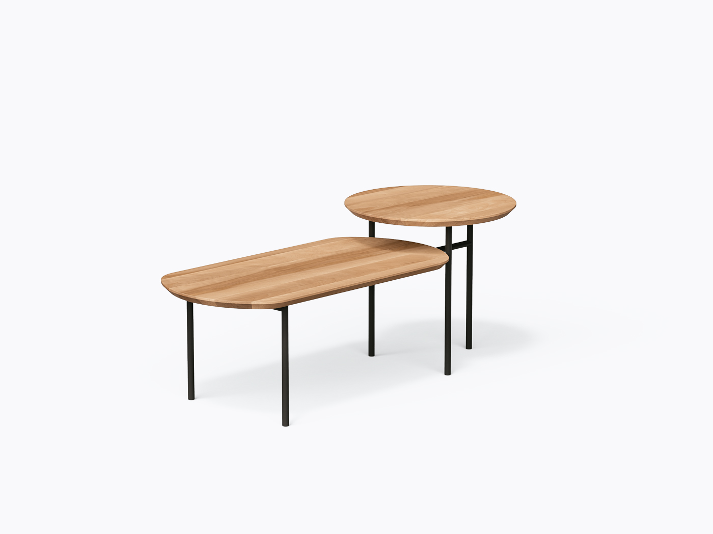 Table basse Daly - Rectangle - Merisier