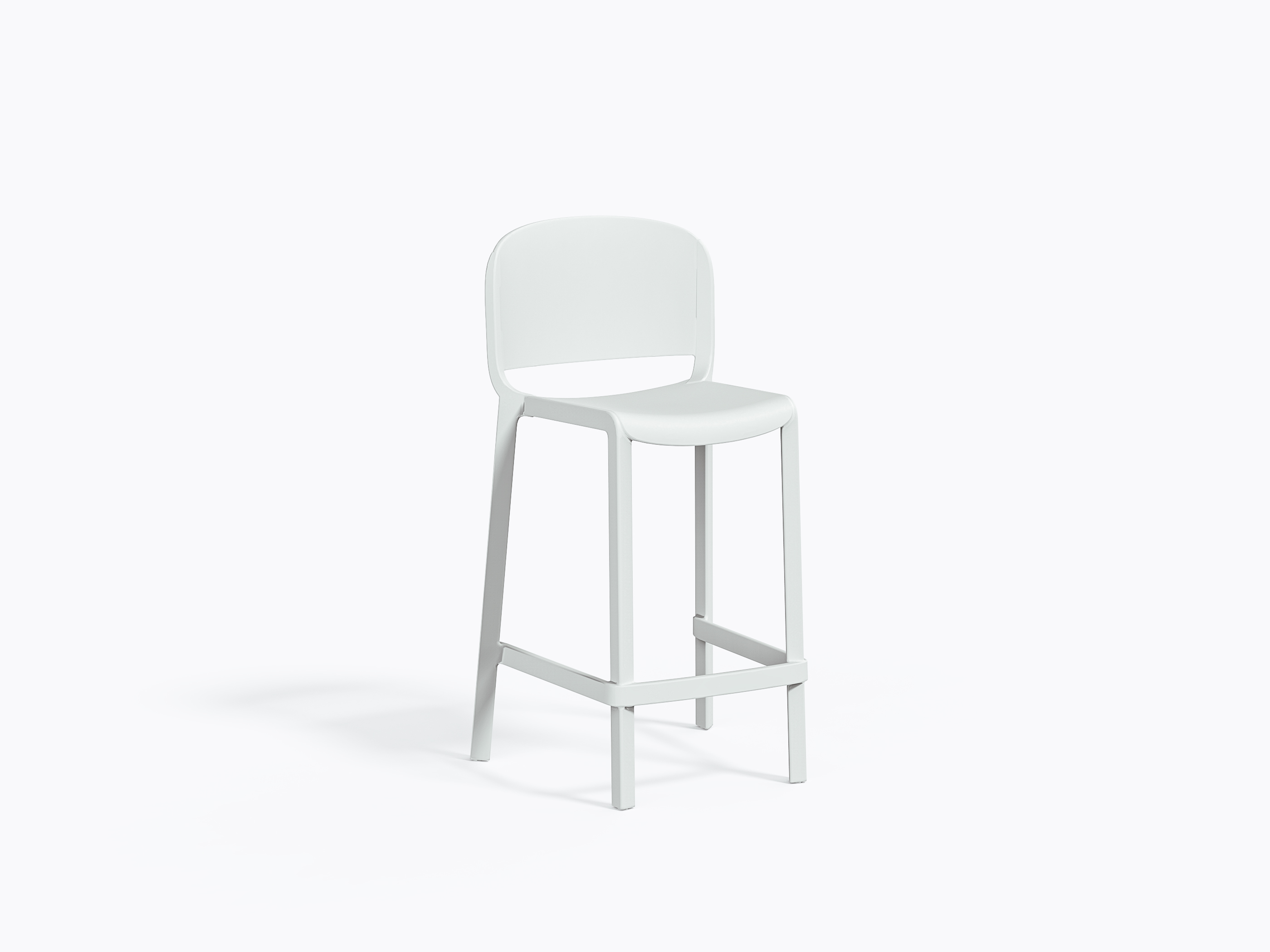 Tabouret comptoir Dome 262 - Blanc BI