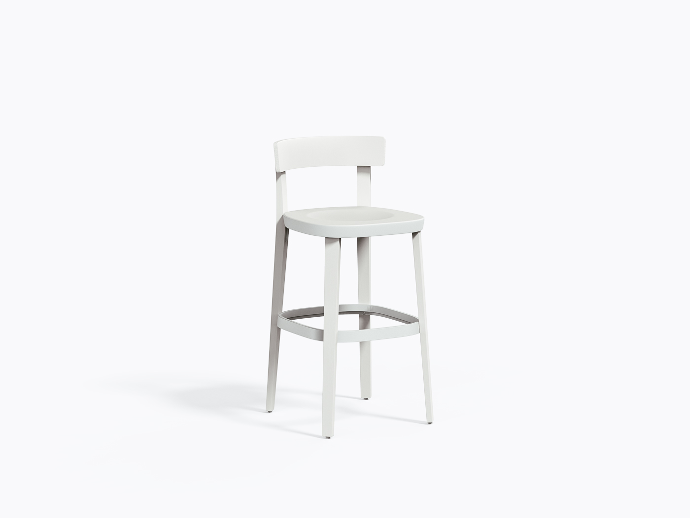 Tabouret comptoir Folk 2936 - Blanc / Blanc Bi100