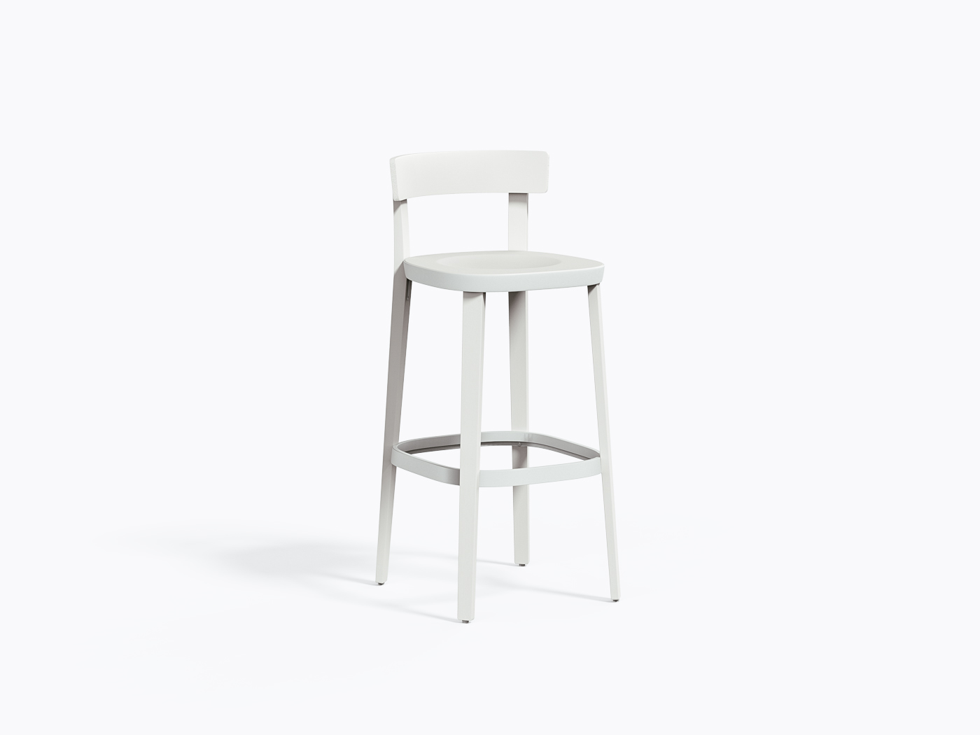 Tabouret bar Folk 2937 - Blanc / Blanc Bi100