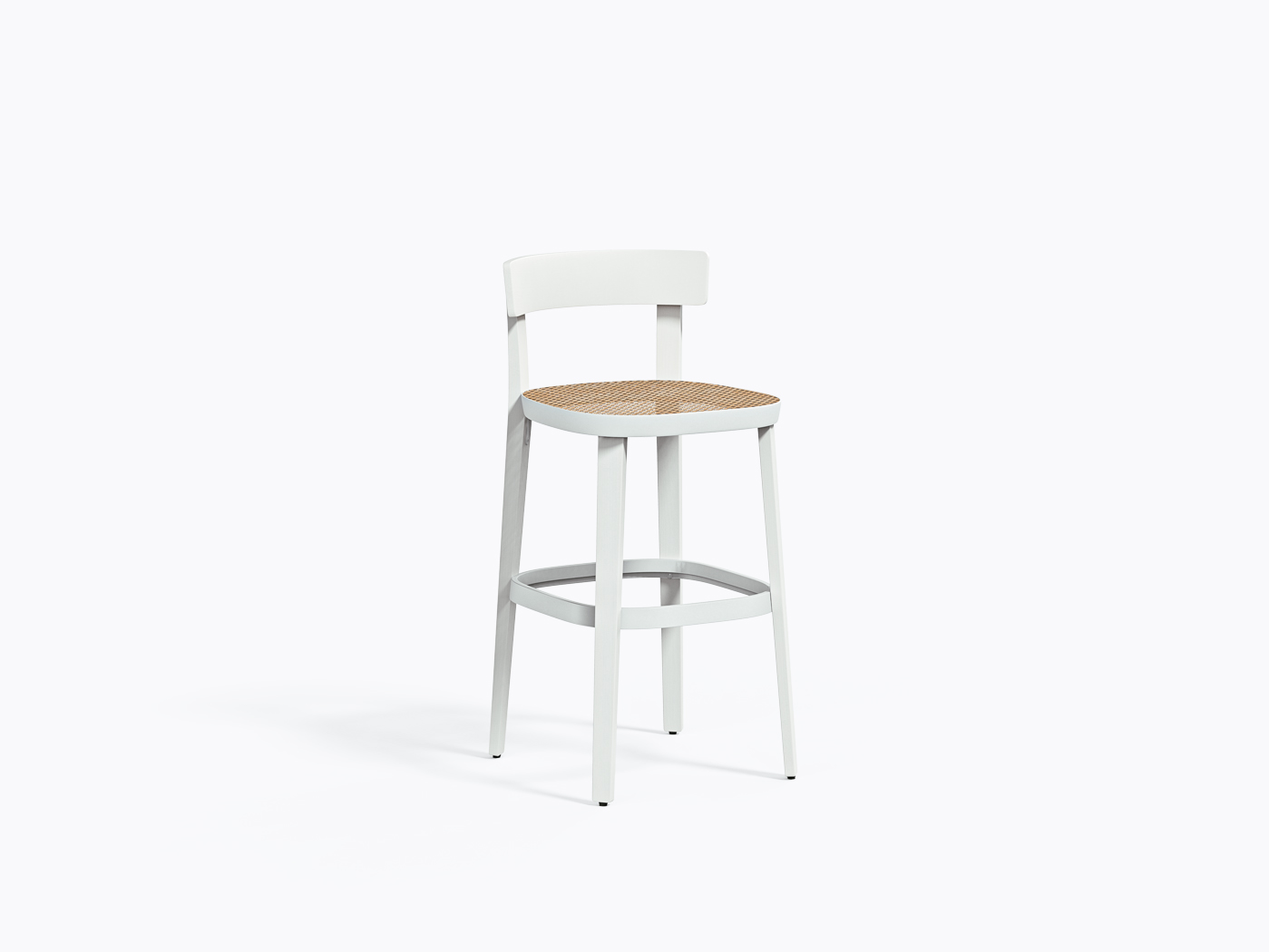 Tabouret Folk Cane 2926 - Blanc / Blanc Bi100