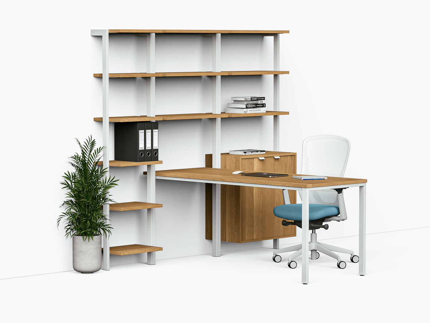 Franco L Shelf - 30" X 72" - White Oak