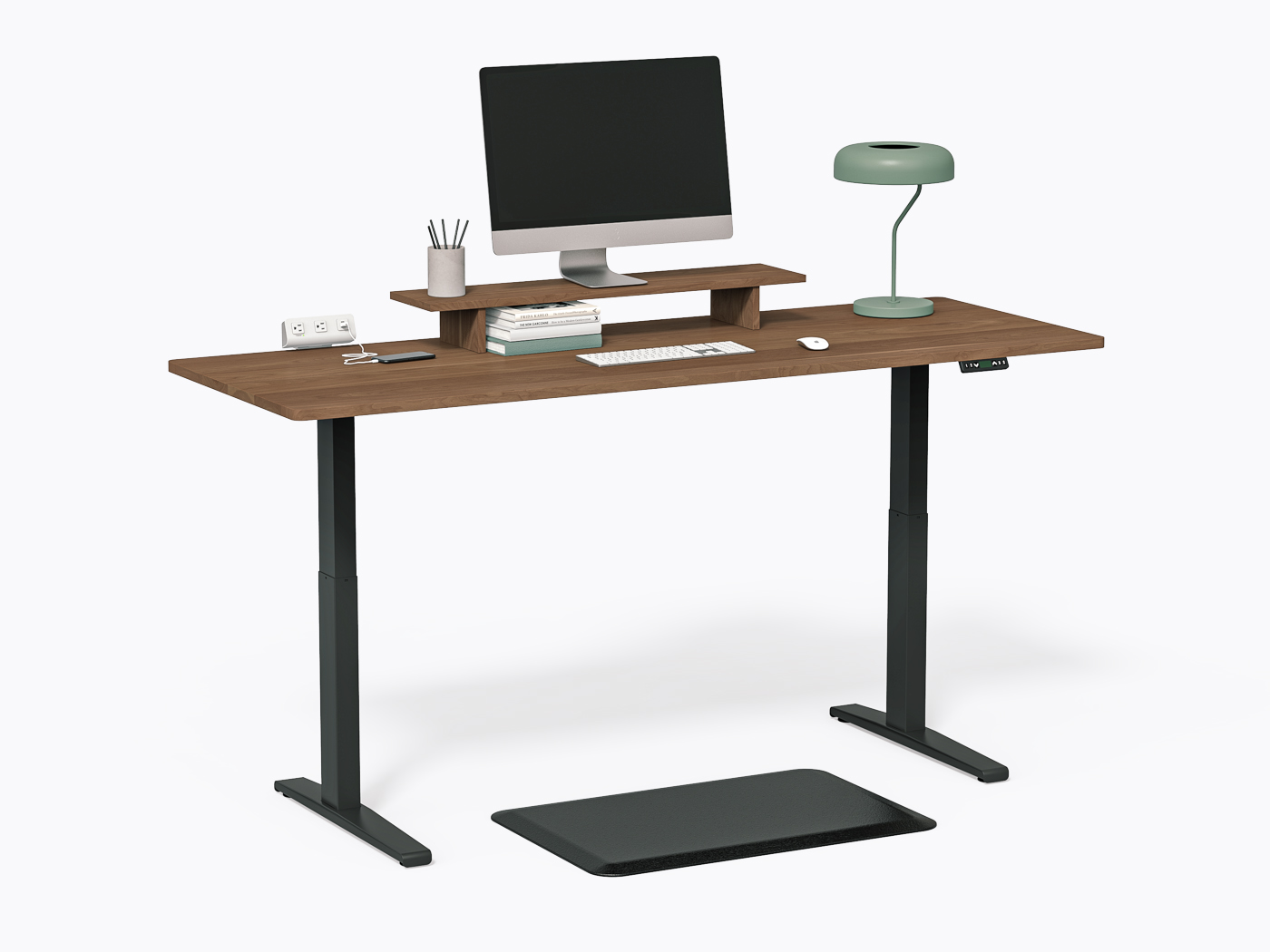 Gale Sit-to-stand Desk - 30" X 84" - Walnut