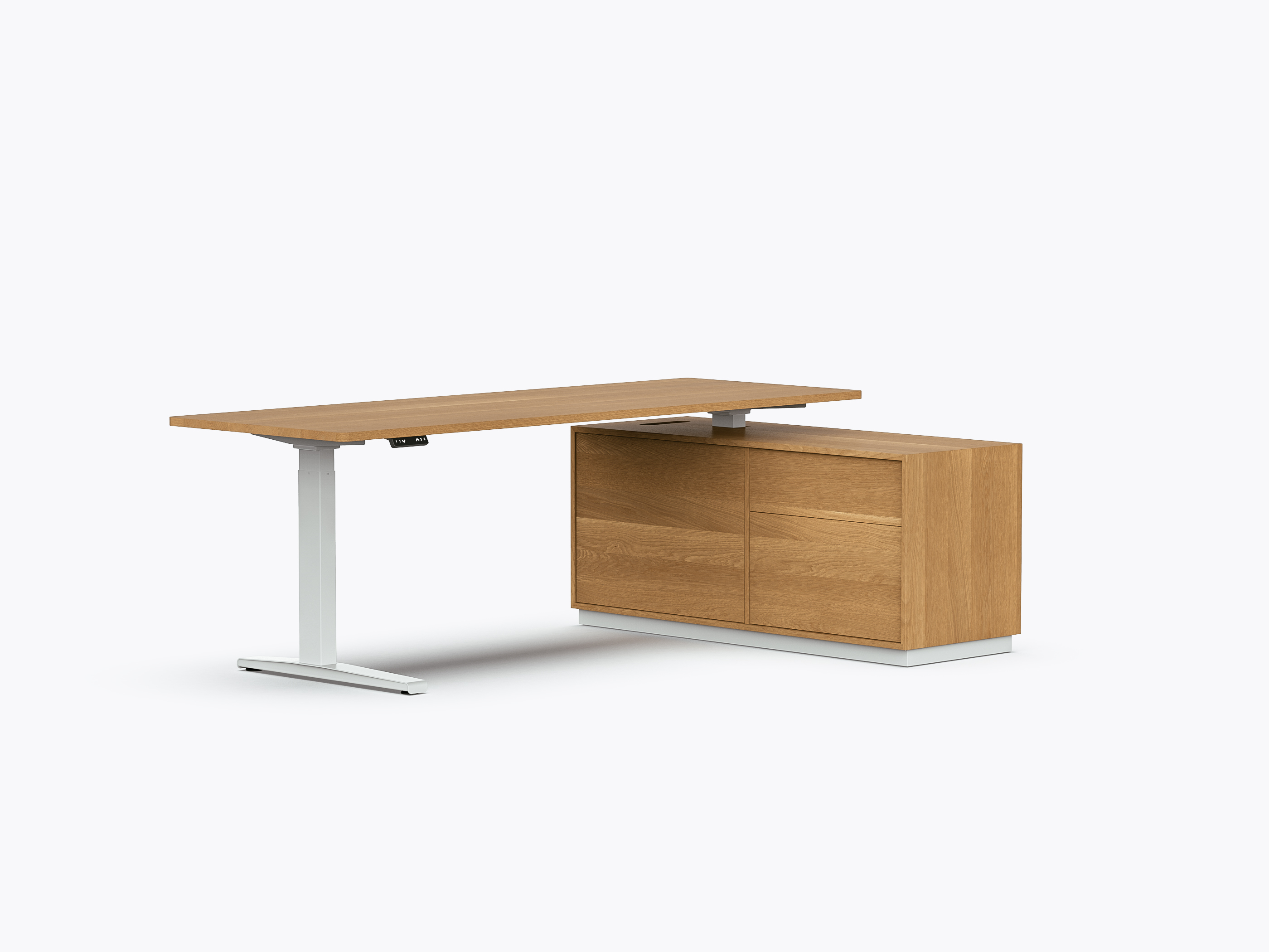 Gale Executive Desk - 55" X 84" - White Oak