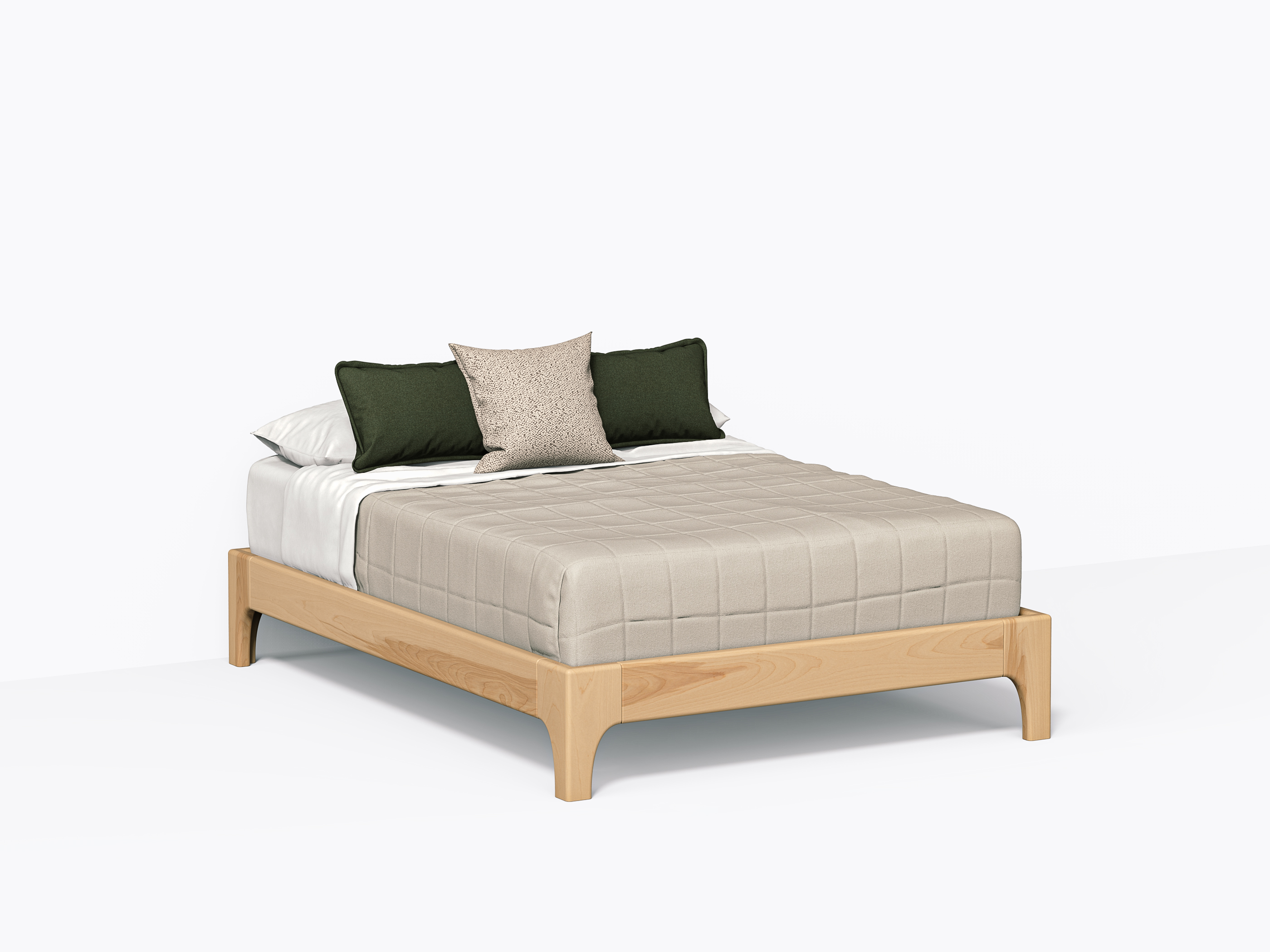Hansen Bed - Double without headboard - Yellow Birch