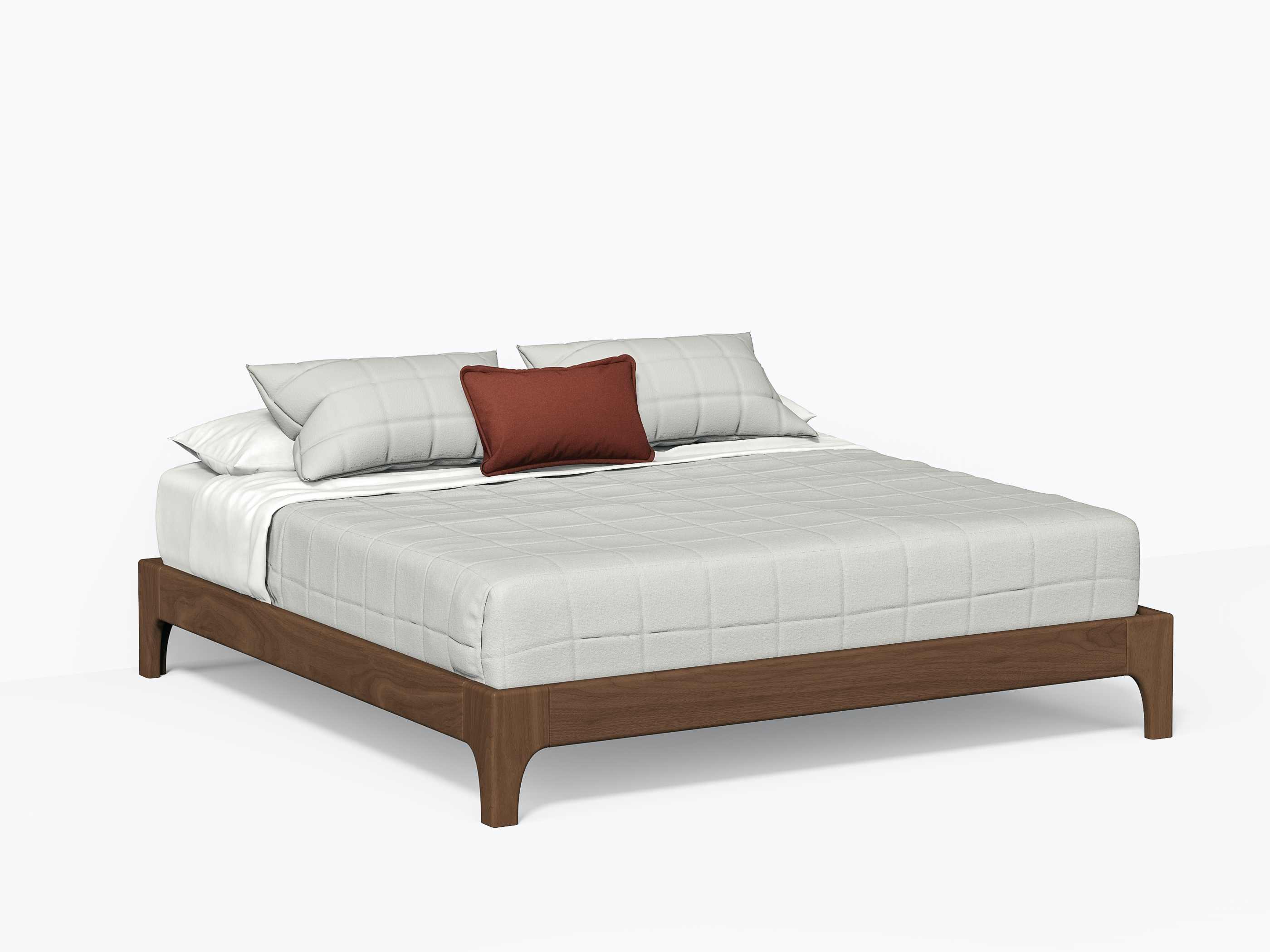 Hansen Bed - King without headboard - Walnut