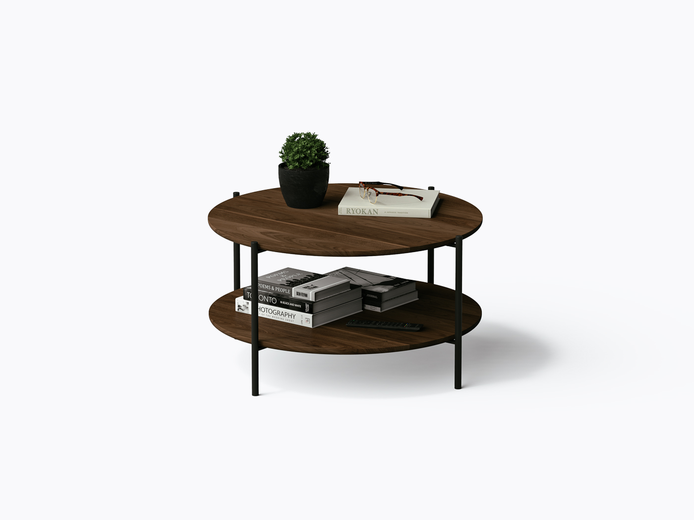 Table basse Hart - 30" X 30" Rond - Noyer