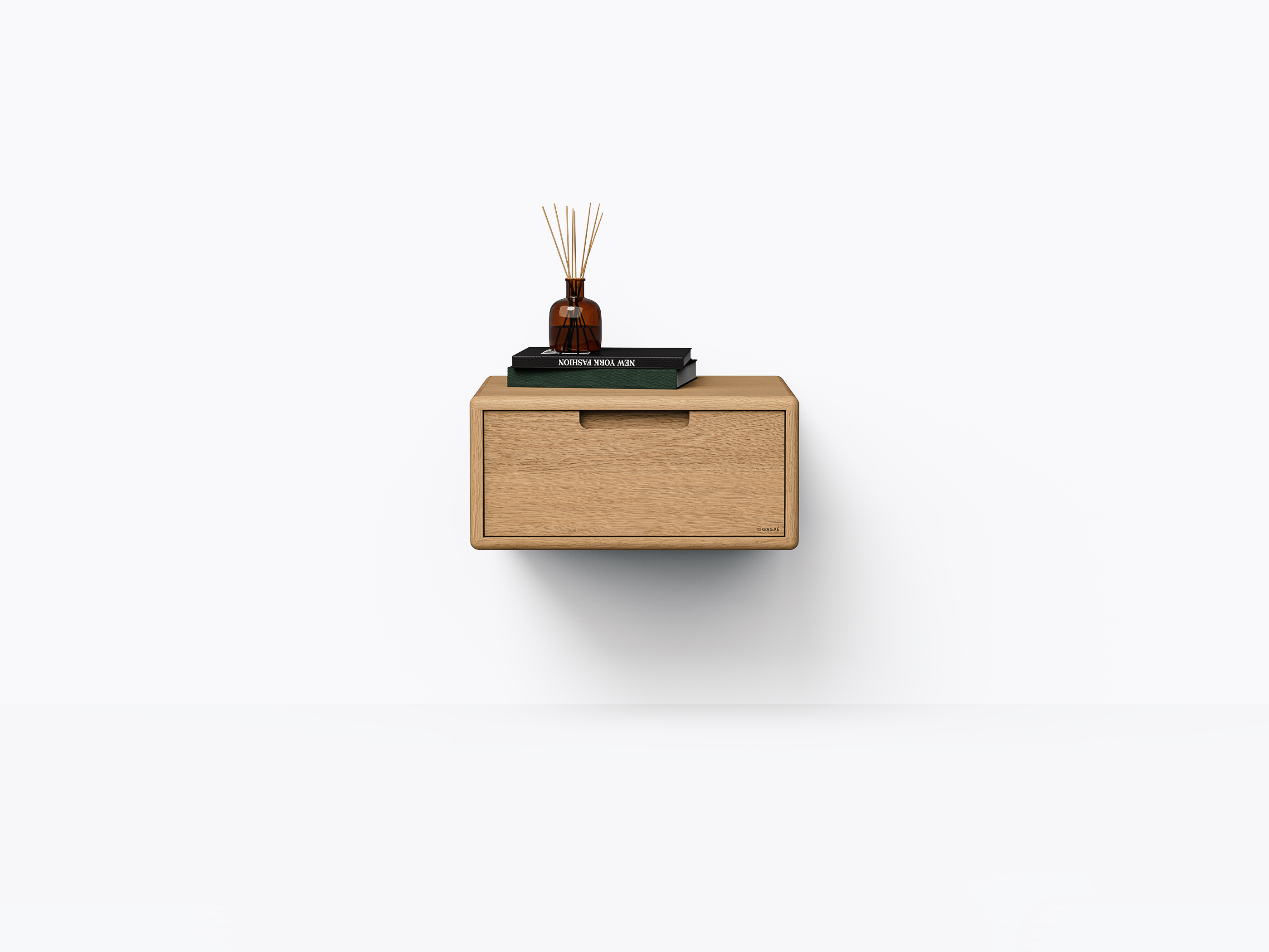 Kane Wall-mounted Nightstand 18" 1 Drawer - White Oak