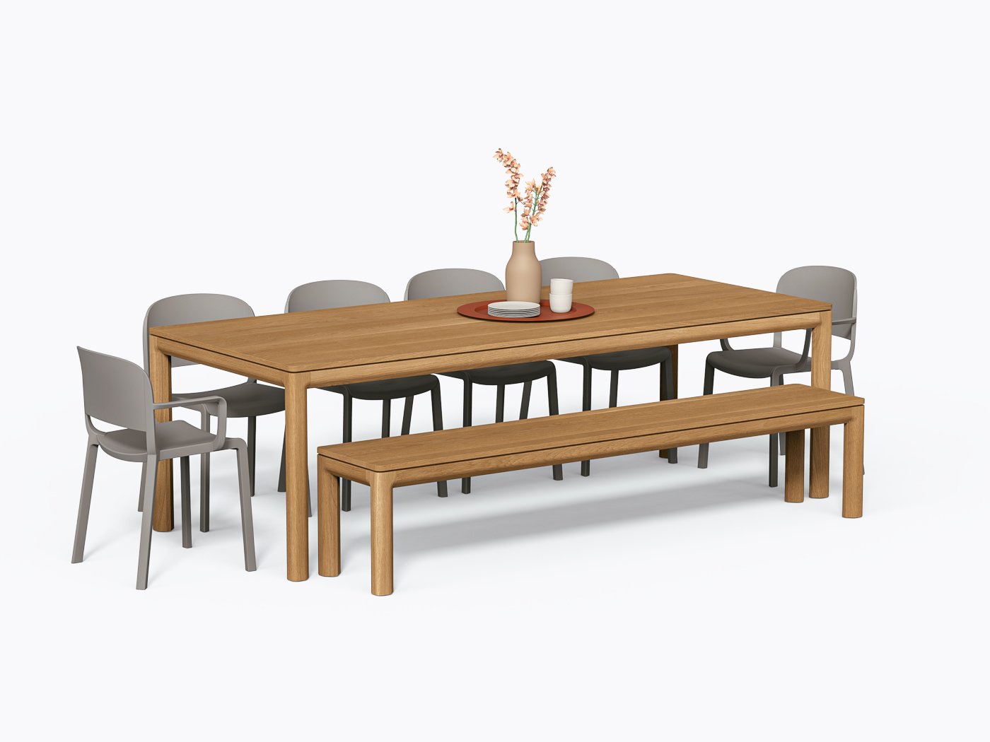 Klein Dining Table - 40" X 96" - White Oak