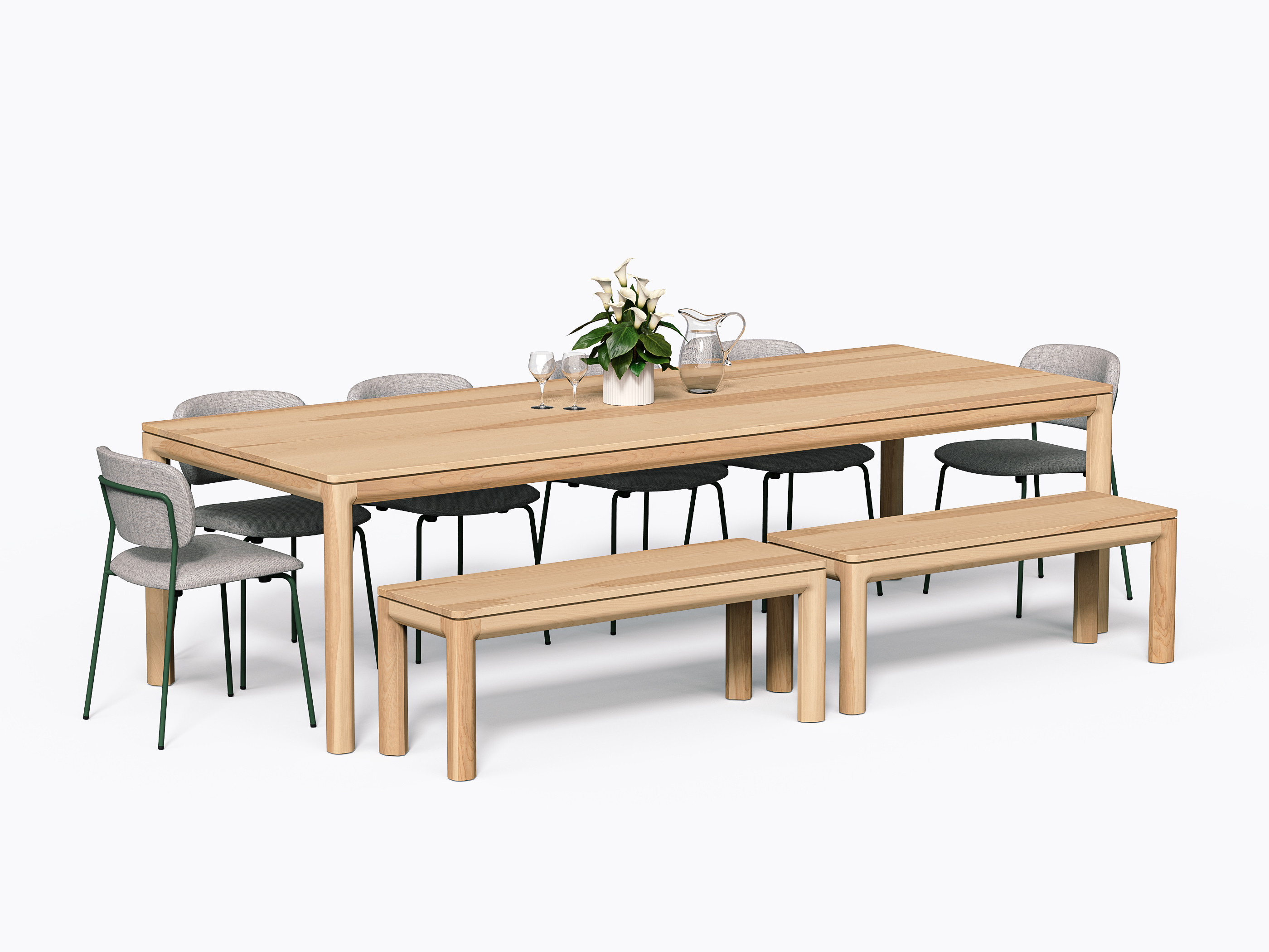 Table à manger Klein - 42" X 108" - Merisier