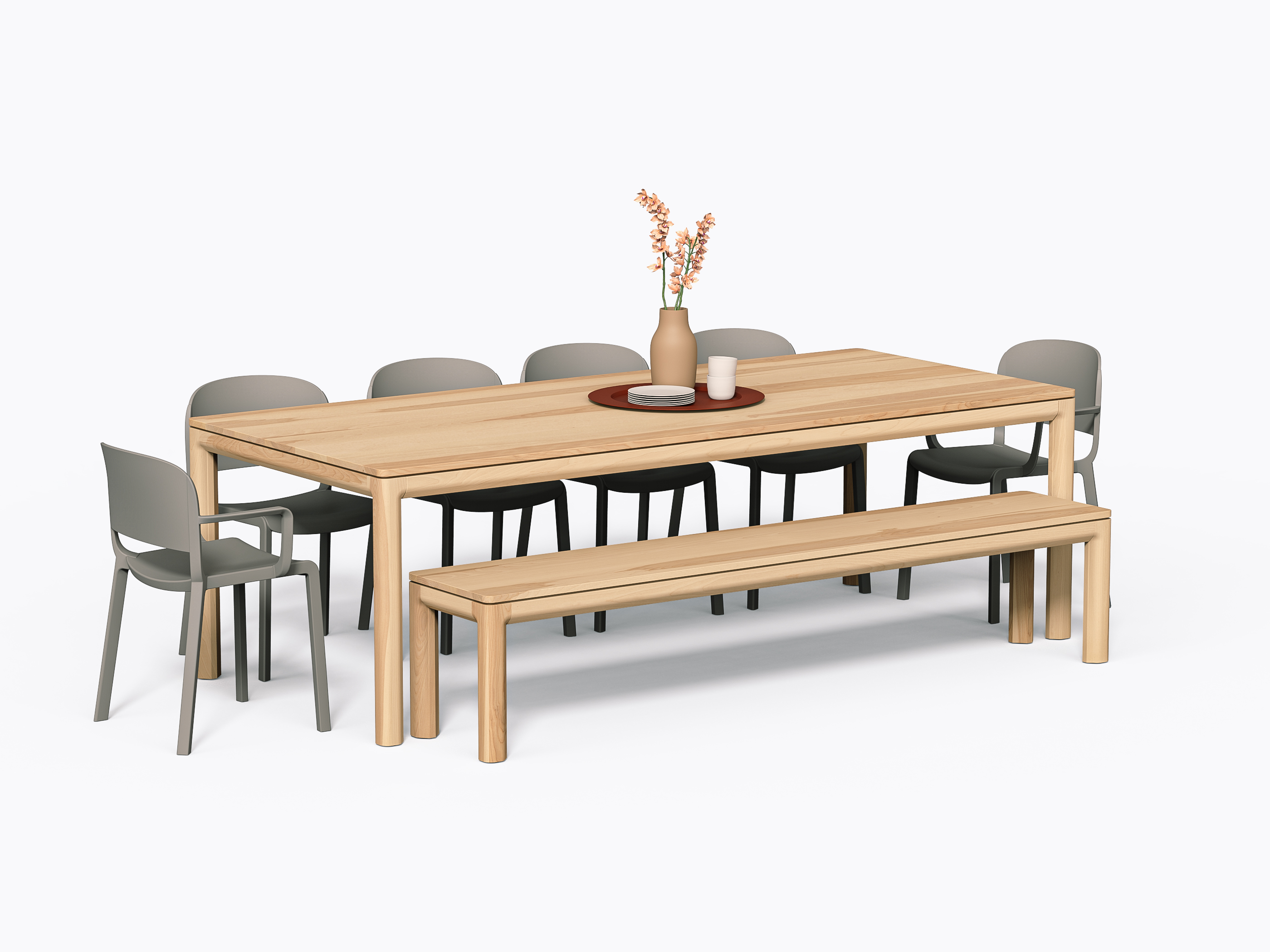 Klein Dining Table - 42" X 96" - Yellow Birch