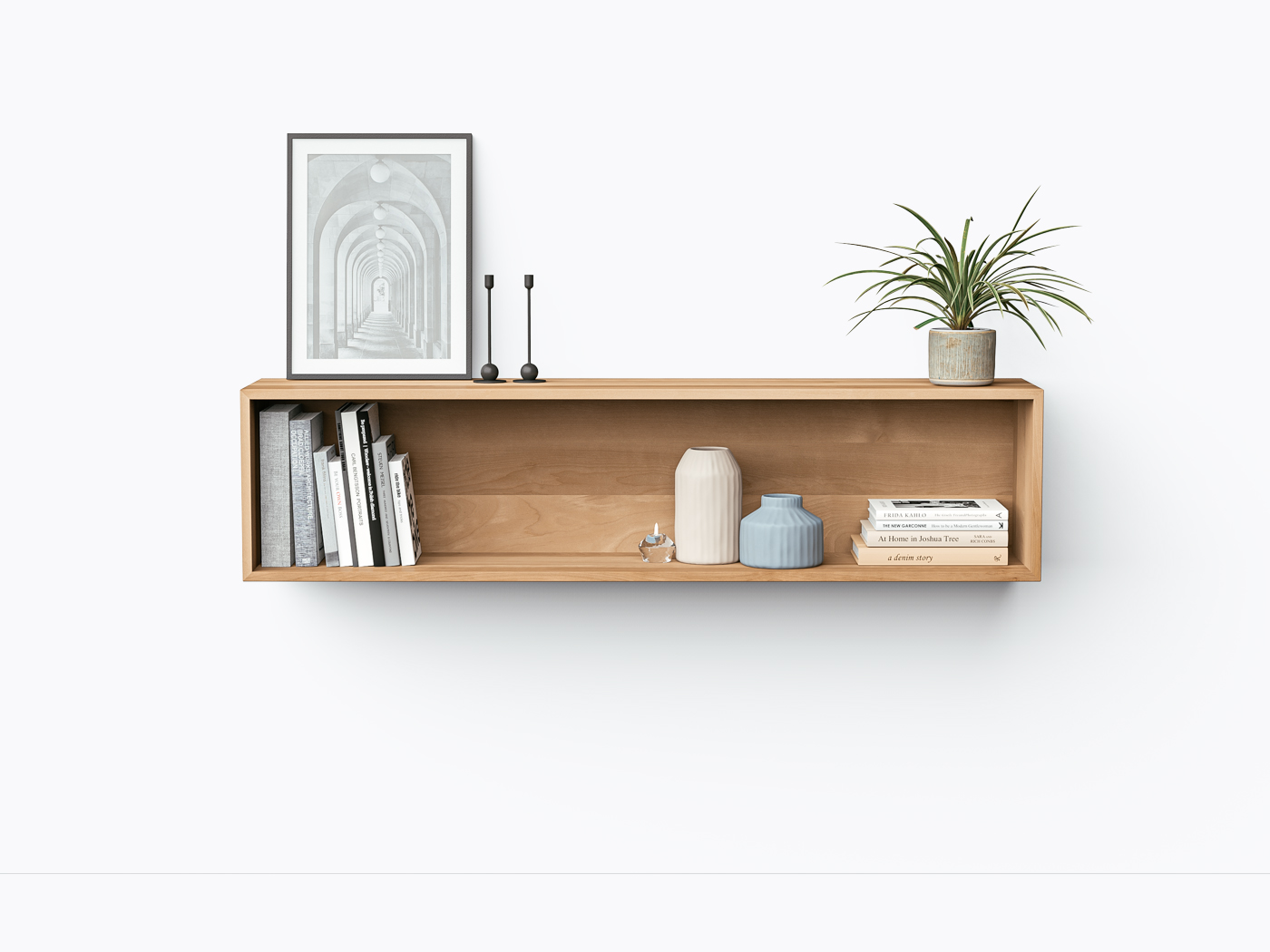 Myrdal Wall Console - 60" - Yellow Birch