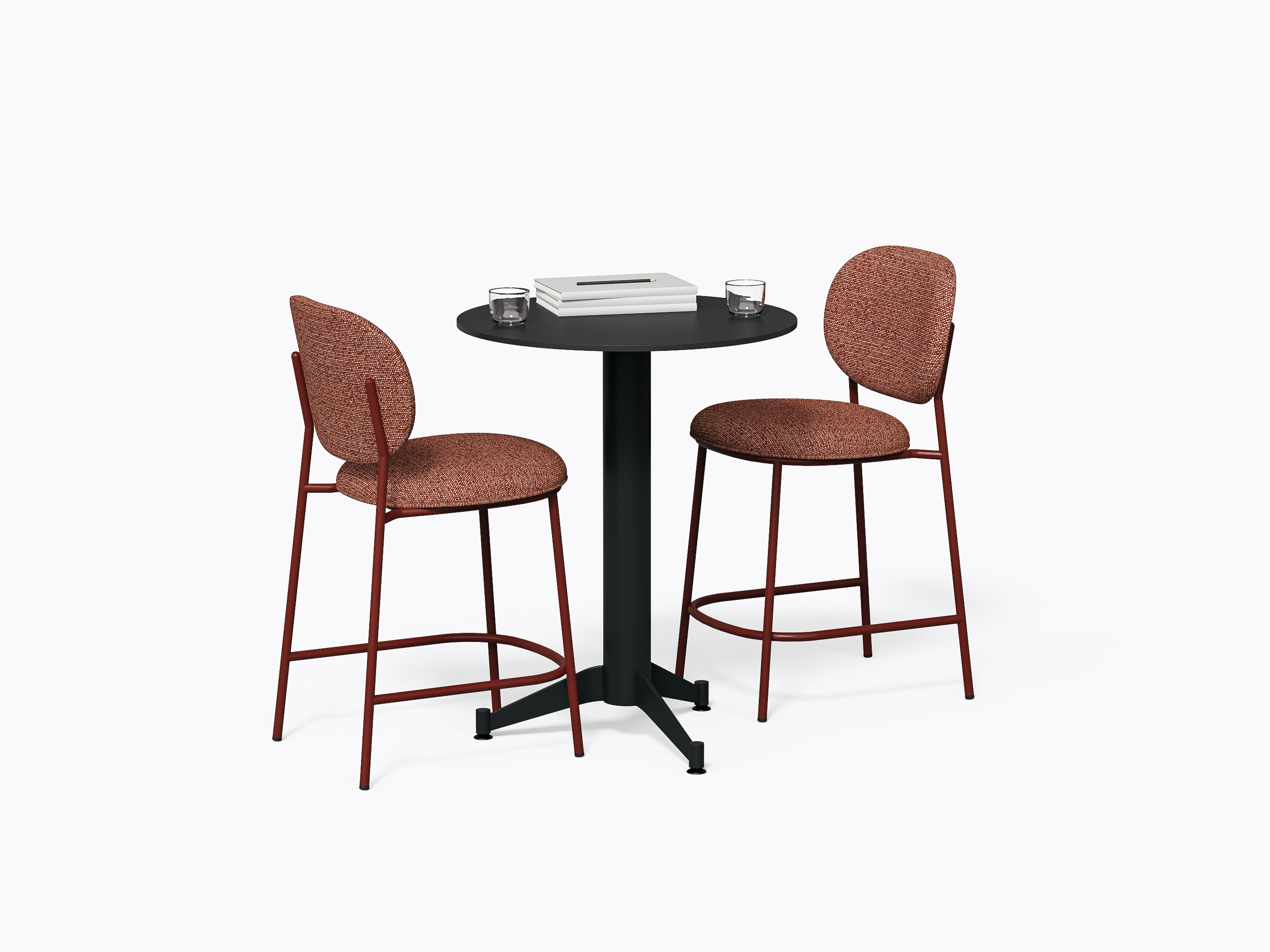 Norman Bistro Table - D28" X 36"(h) - Black Laminate