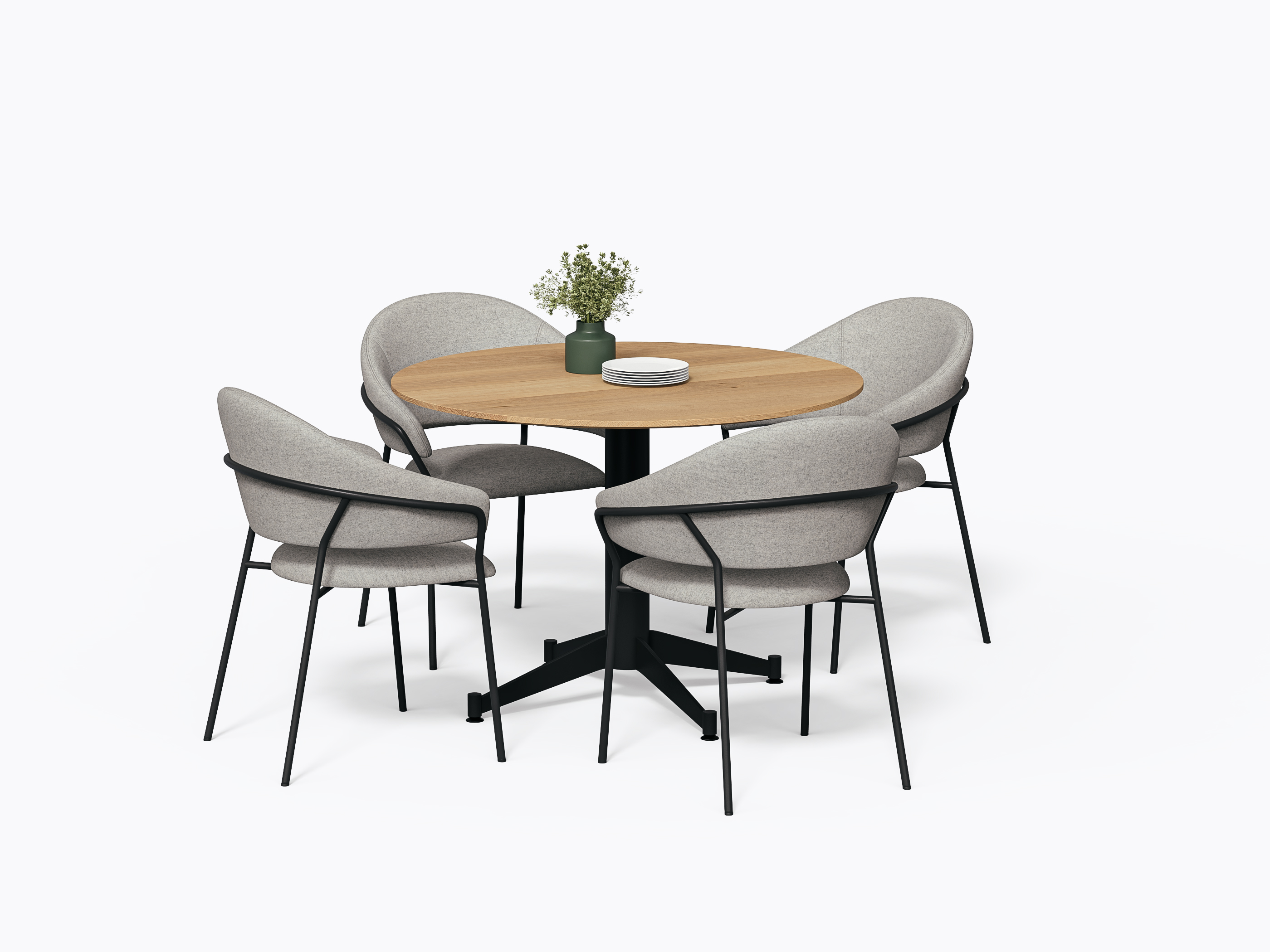 Table Norman XL - D42"  - Chêne Blanc