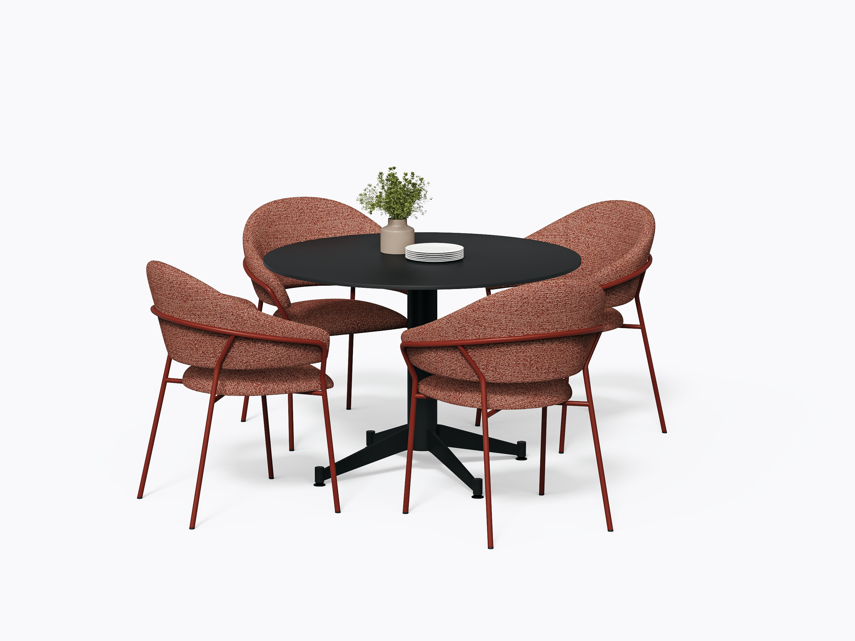 Table Norman XL - D42"  - Stratifié noir