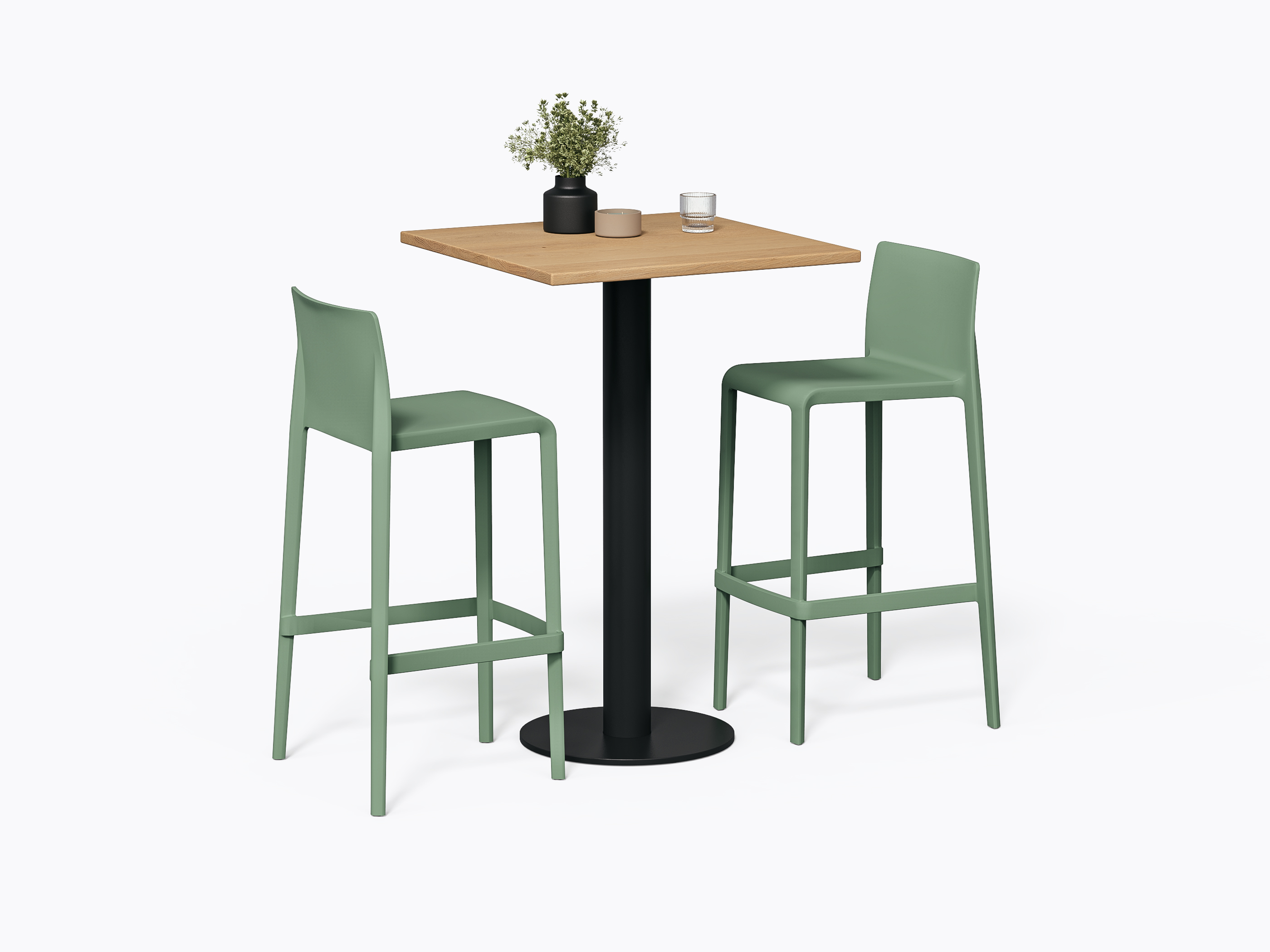 Table bistro Olson - 28" x 28" X 42"(h) - Chêne Blanc