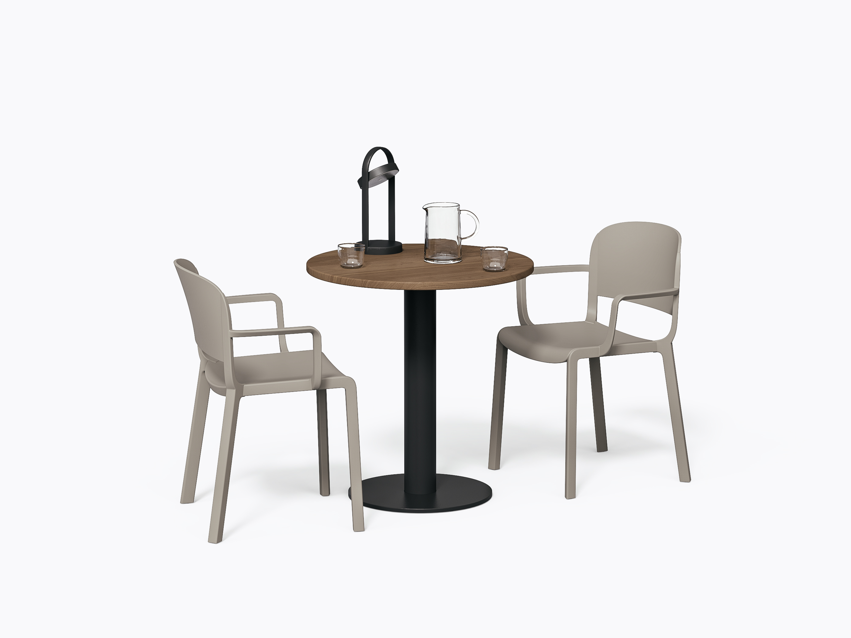 Table bistro Olson - D28" X 29.5"(h) - Noyer