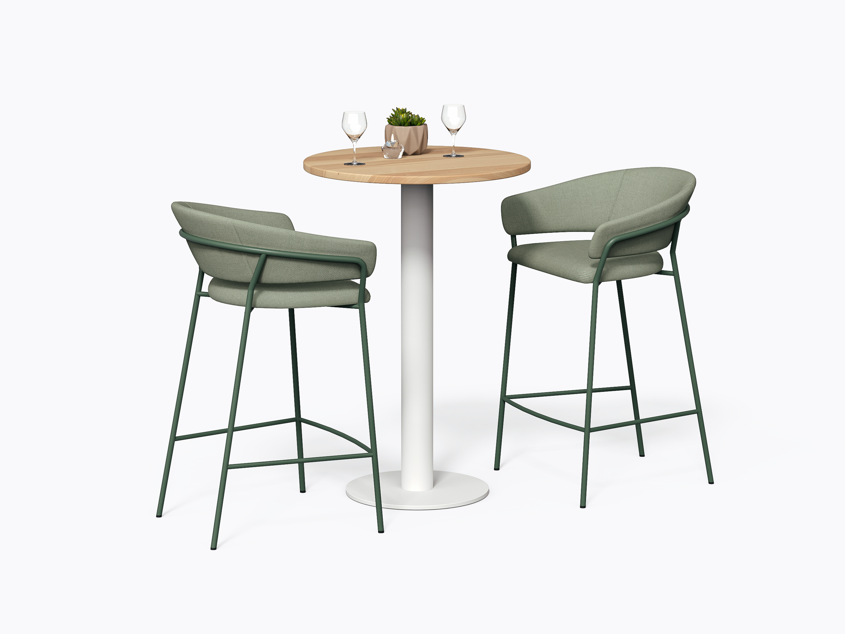 Table bistro Olson - D28" X 42"(h) - Merisier