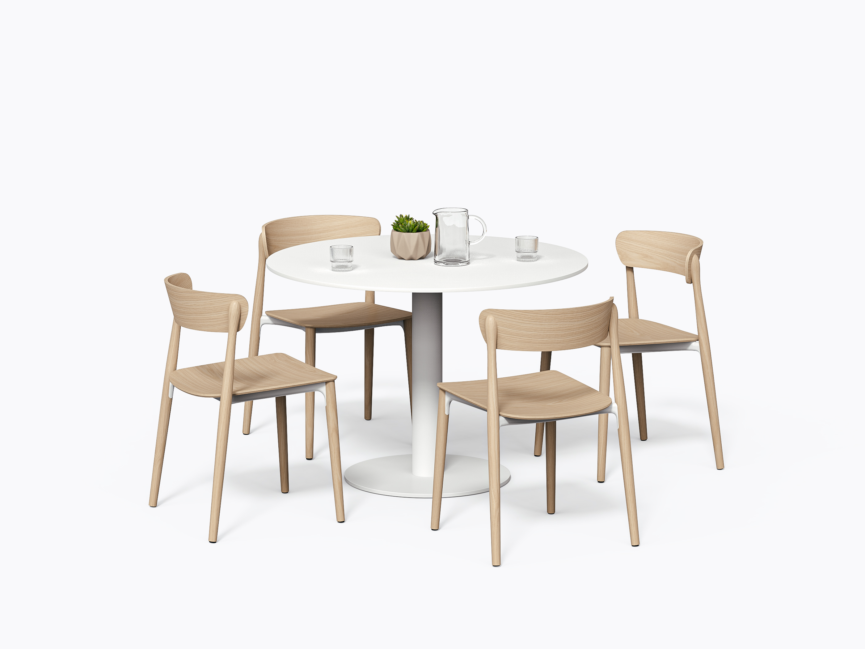 Olson XL Table - D42" X 29.5"(h) - White Laminate