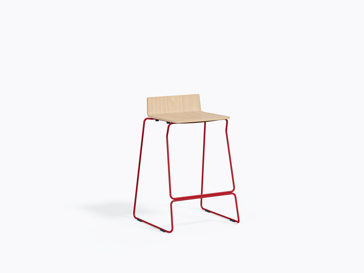 Osaka 5716 Countertop Stool - Ash / Red Ro200