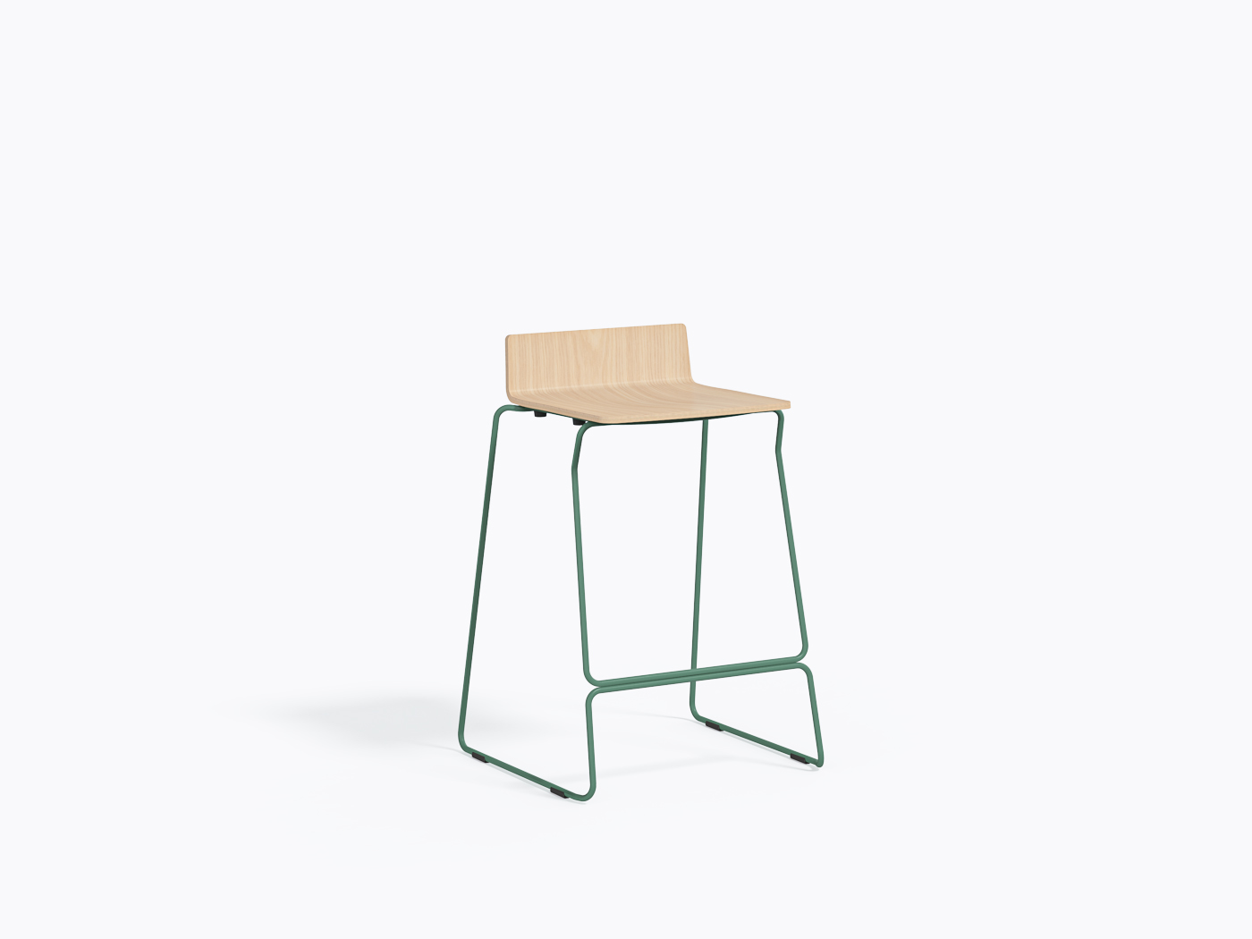 Osaka 5716 Countertop Stool - Ash / Green Ve600