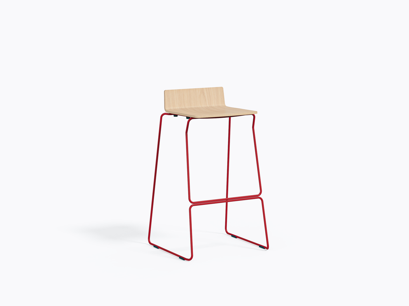 Osaka 5717 Bar Stool - Ash / Red Ro200