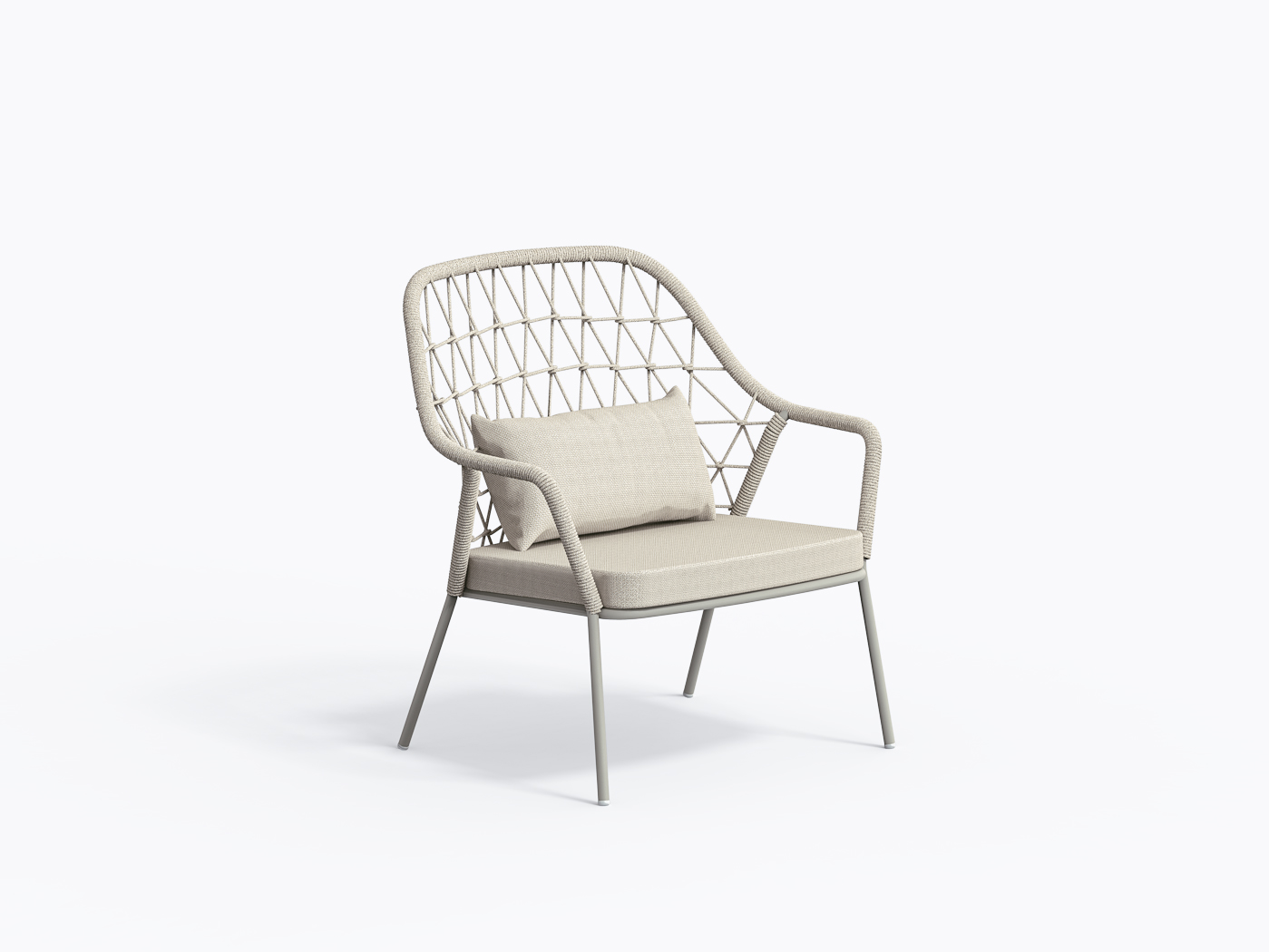 Panarea 3679 Lounge Chair - Grey Be100e