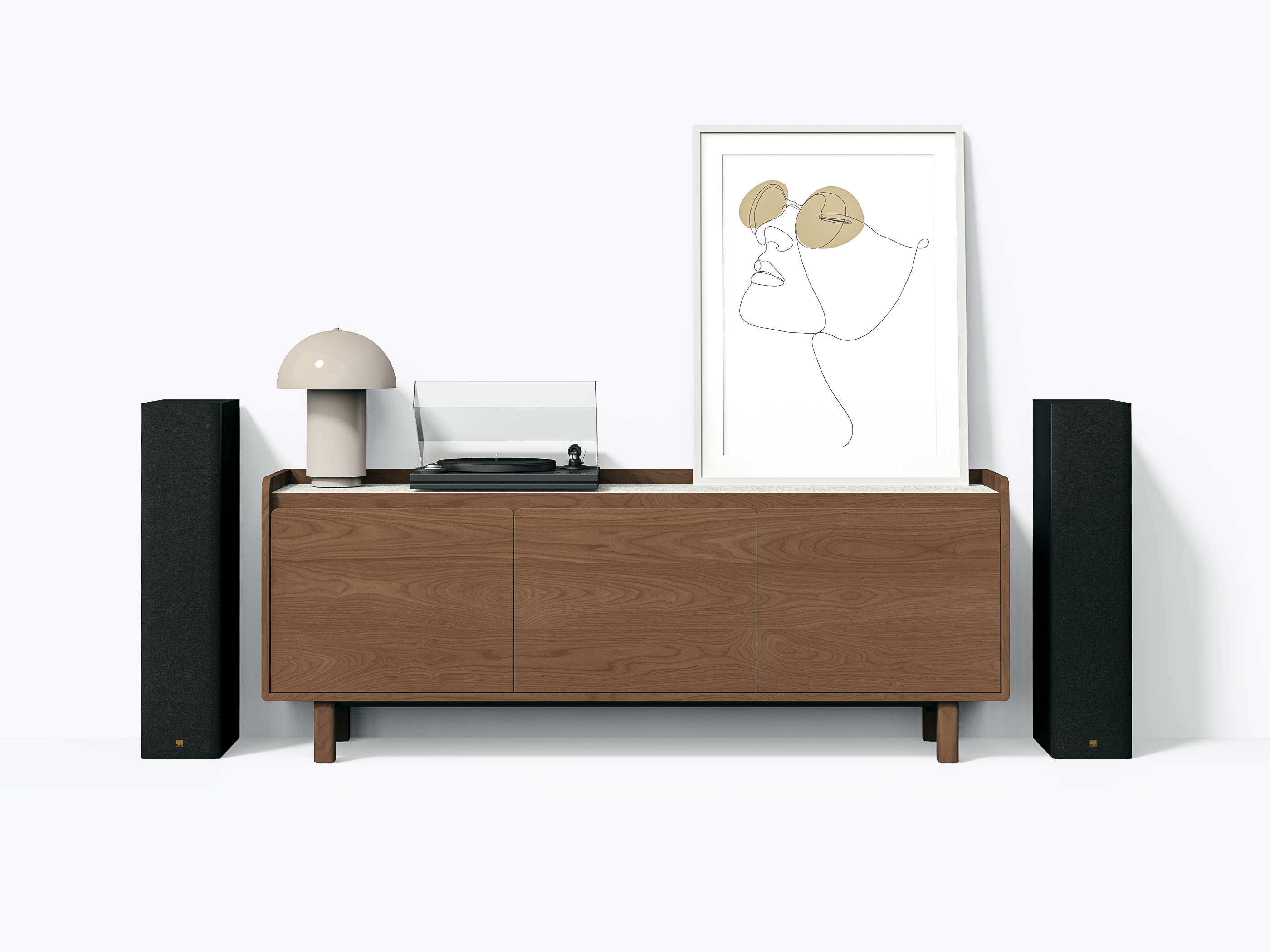 Meuble TV Paxson - 72" - Noyer