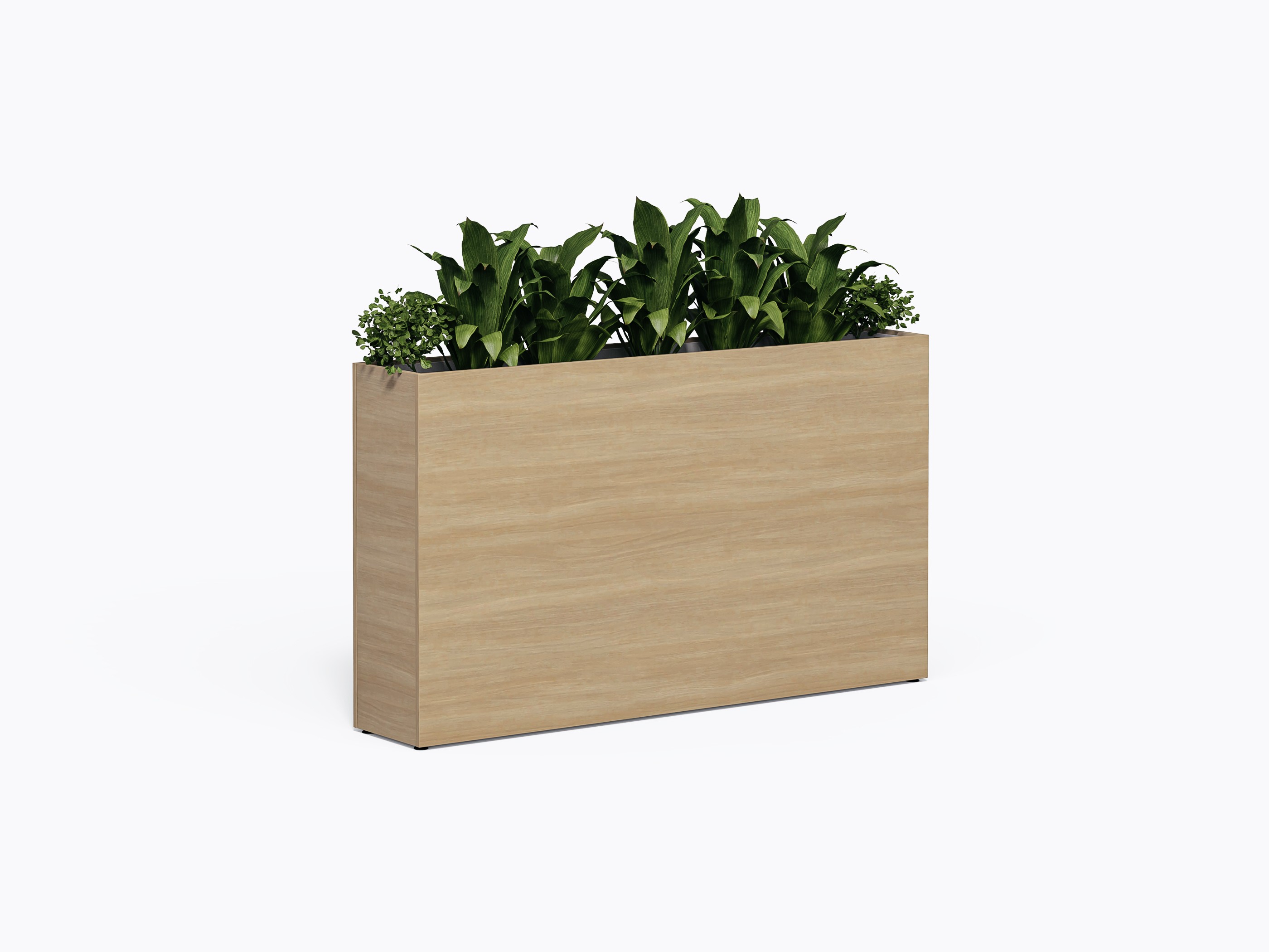 Porter Planter - 72 x 14 x 42" in Bleached Oak Laminate