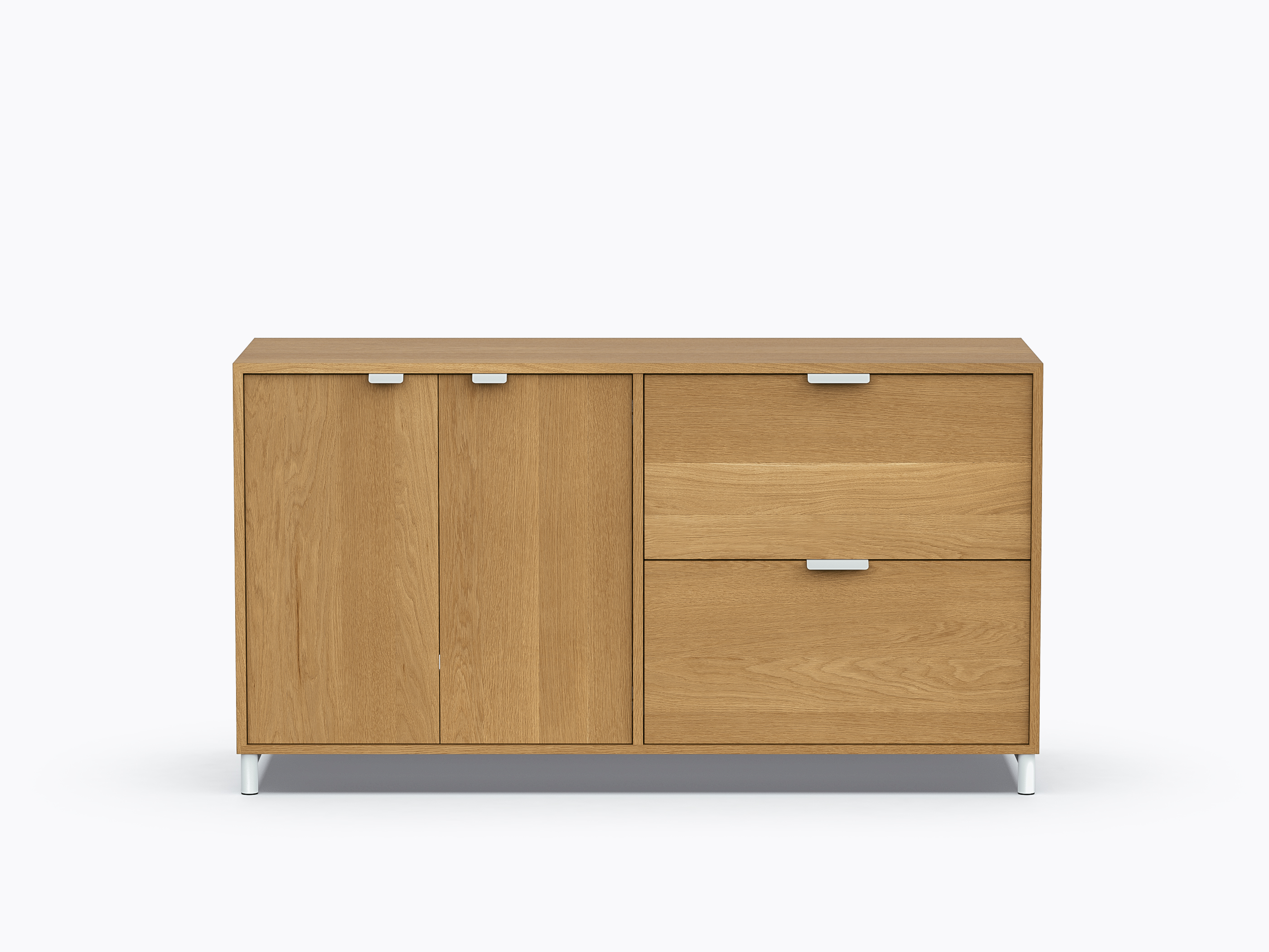 Ricardo Double Storage - 2 doors / 2 drawers - White Oak