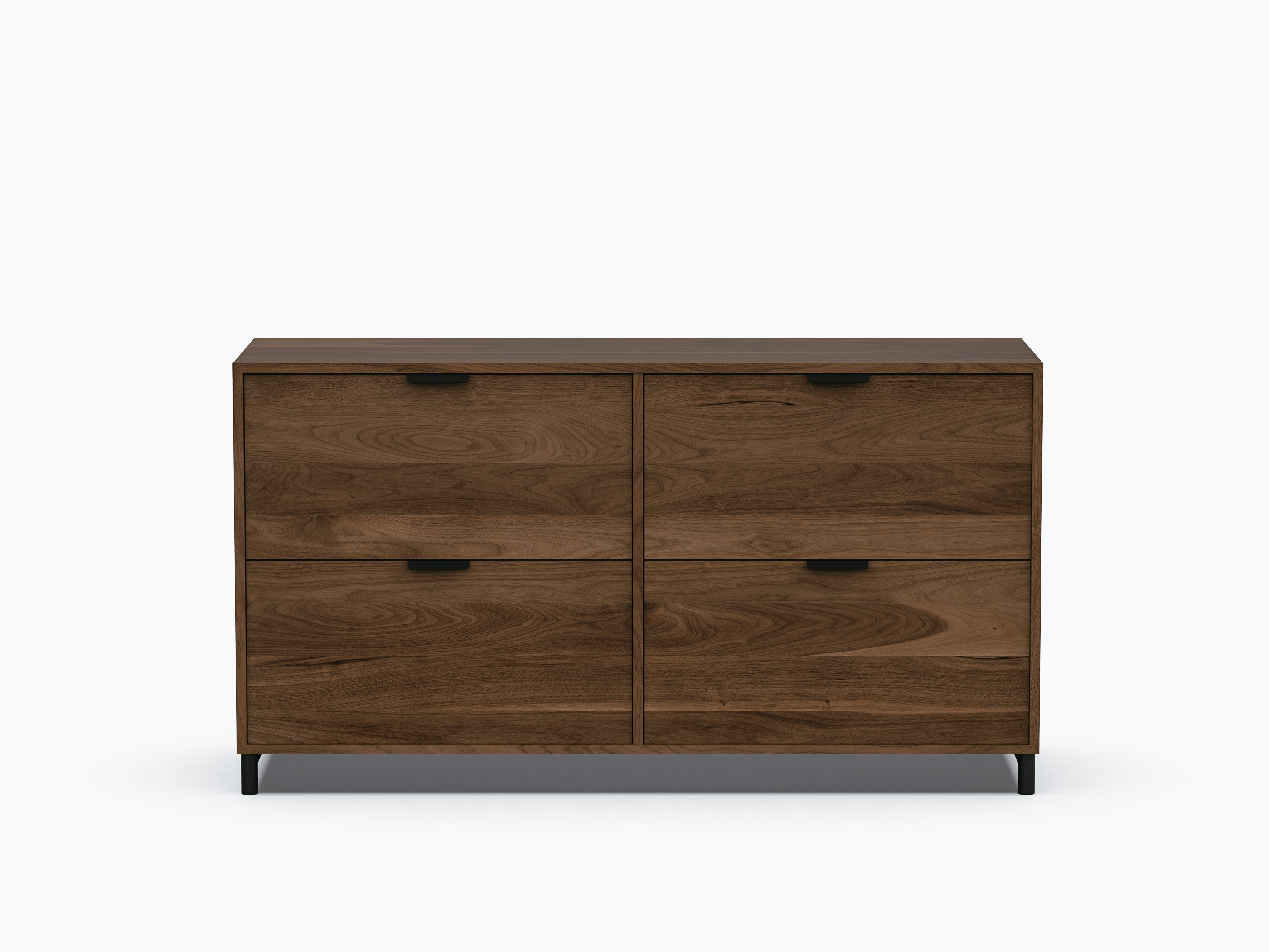 Rangement Ricardo Double - 4 tiroirs - Noyer