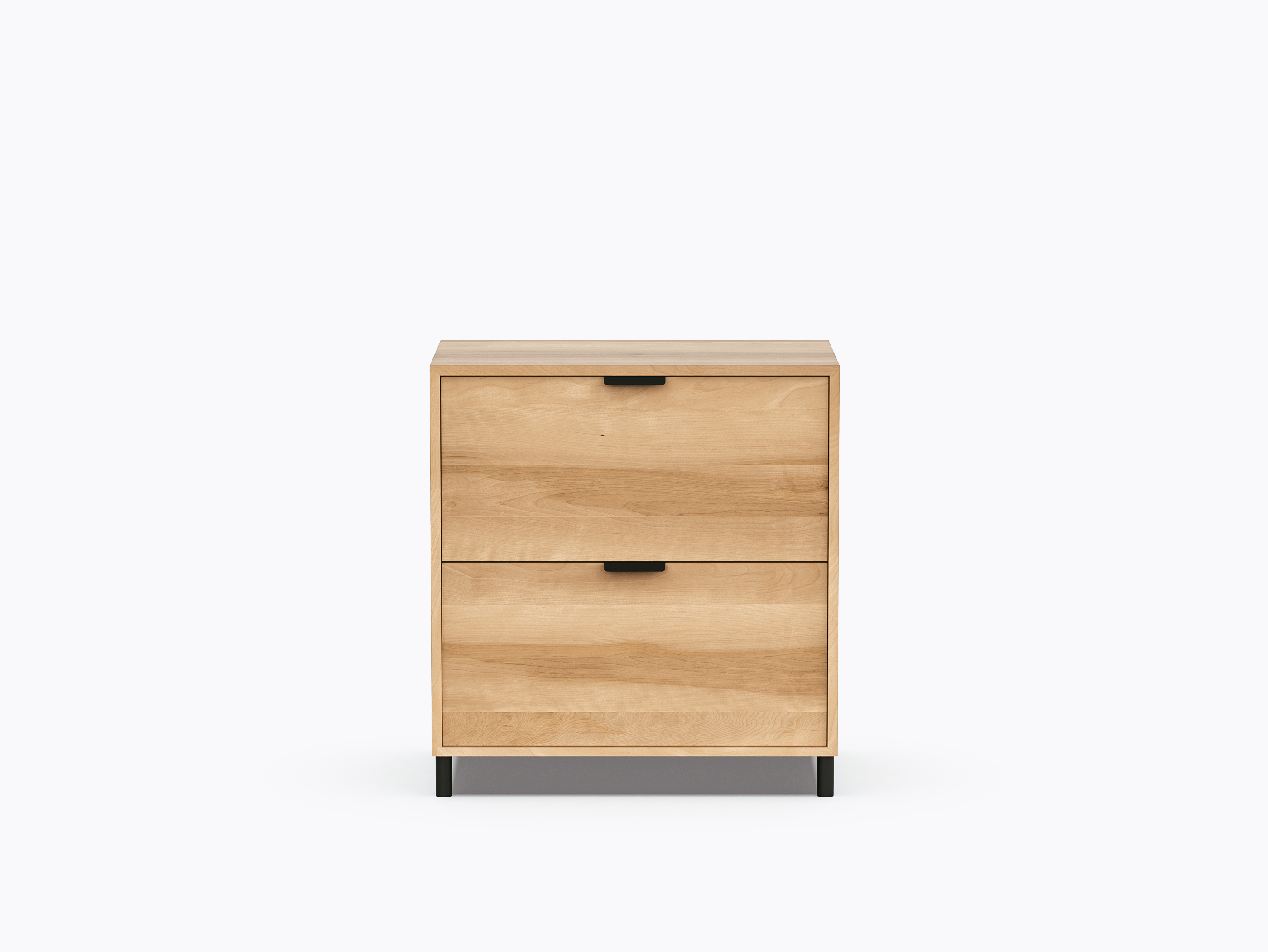 Rangement Ricardo Simple - 2 tiroirs - Merisier