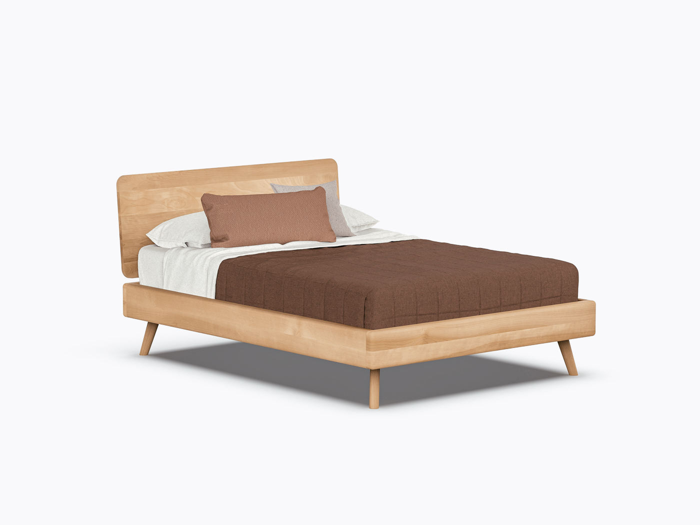 Roll Bed - Double with headboard - Yellow Birch