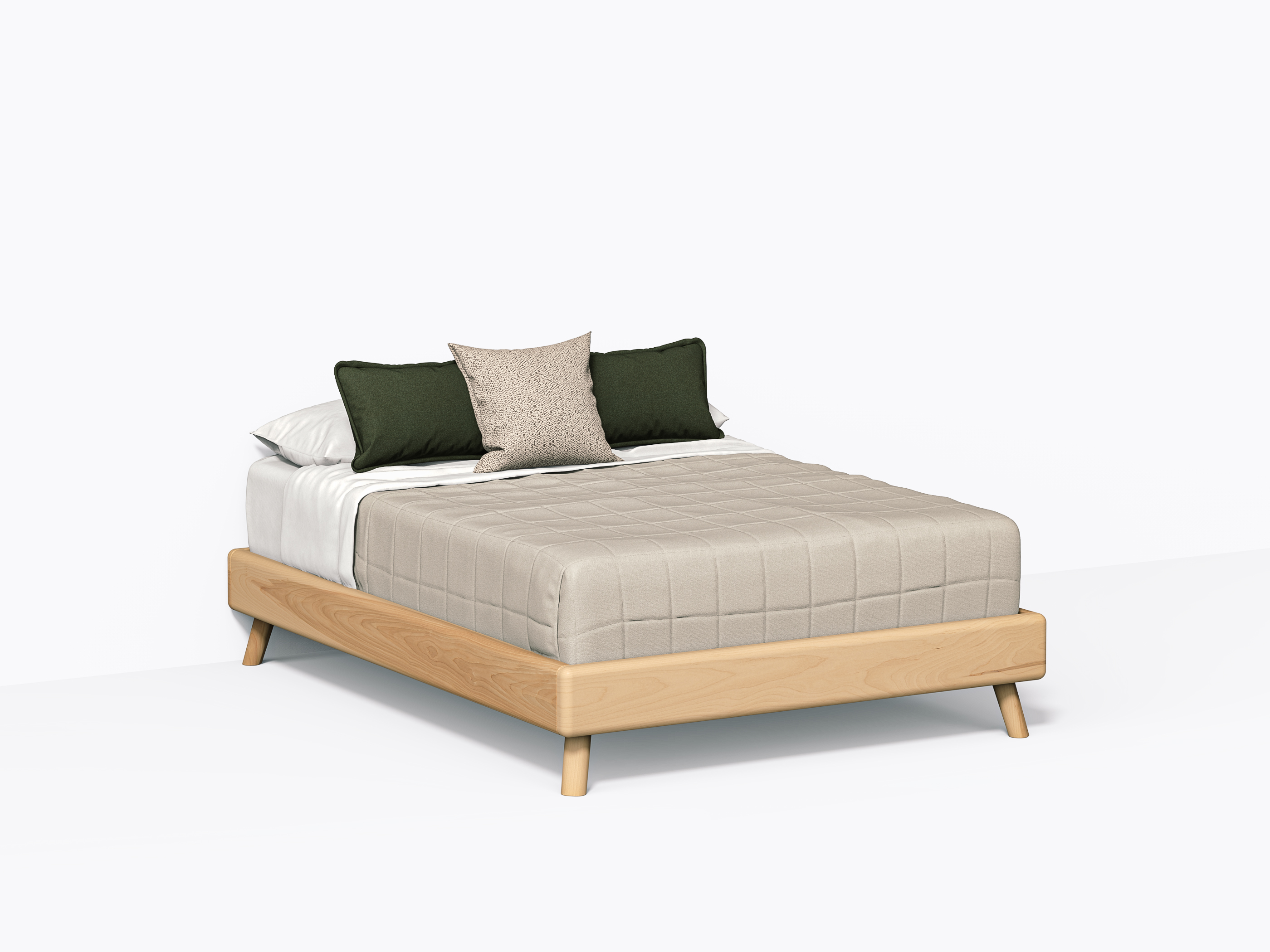 Roll Bed - Double without headboard - Yellow Birch