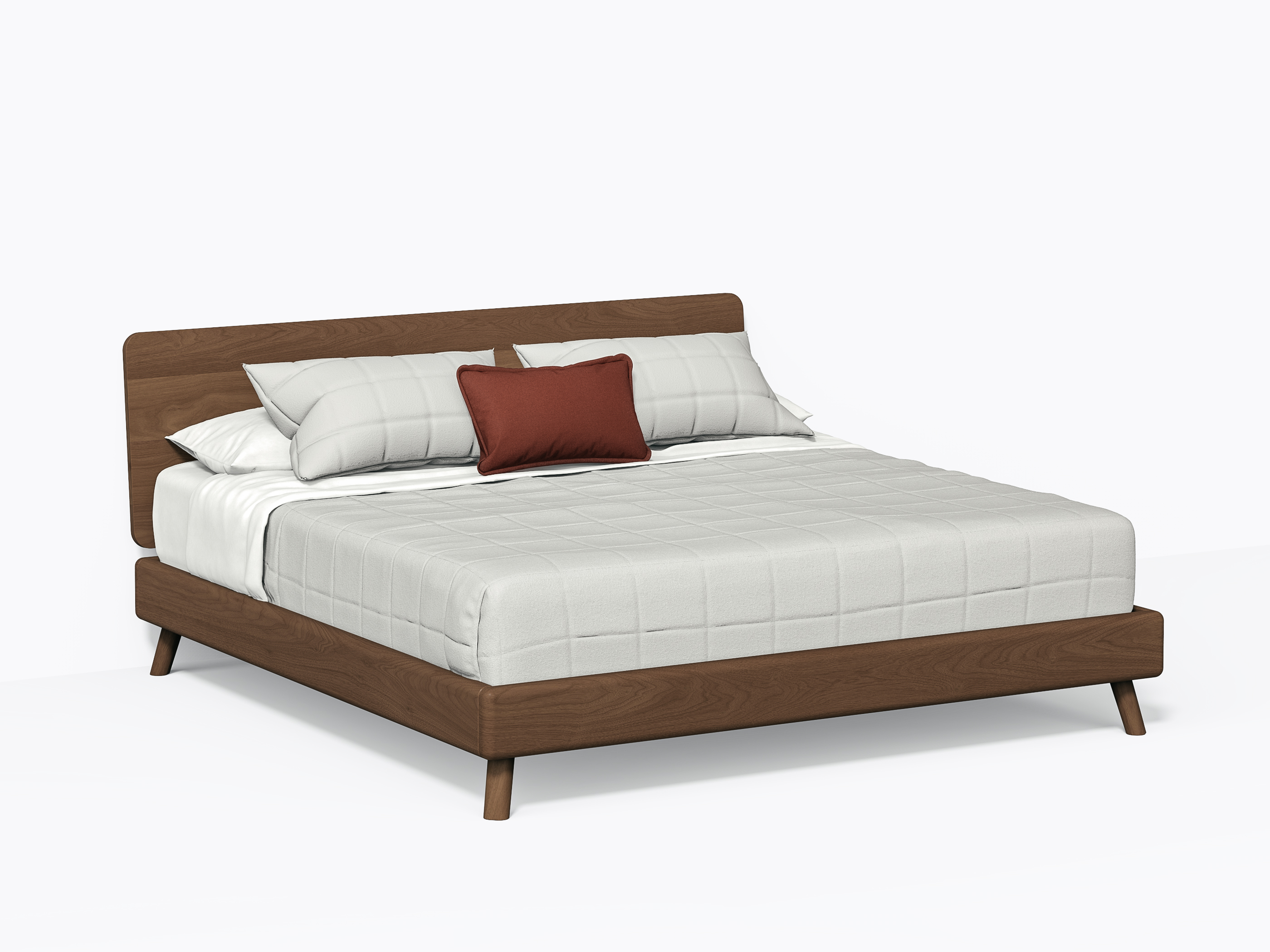 Roll Bed - King with headboard - Walnut