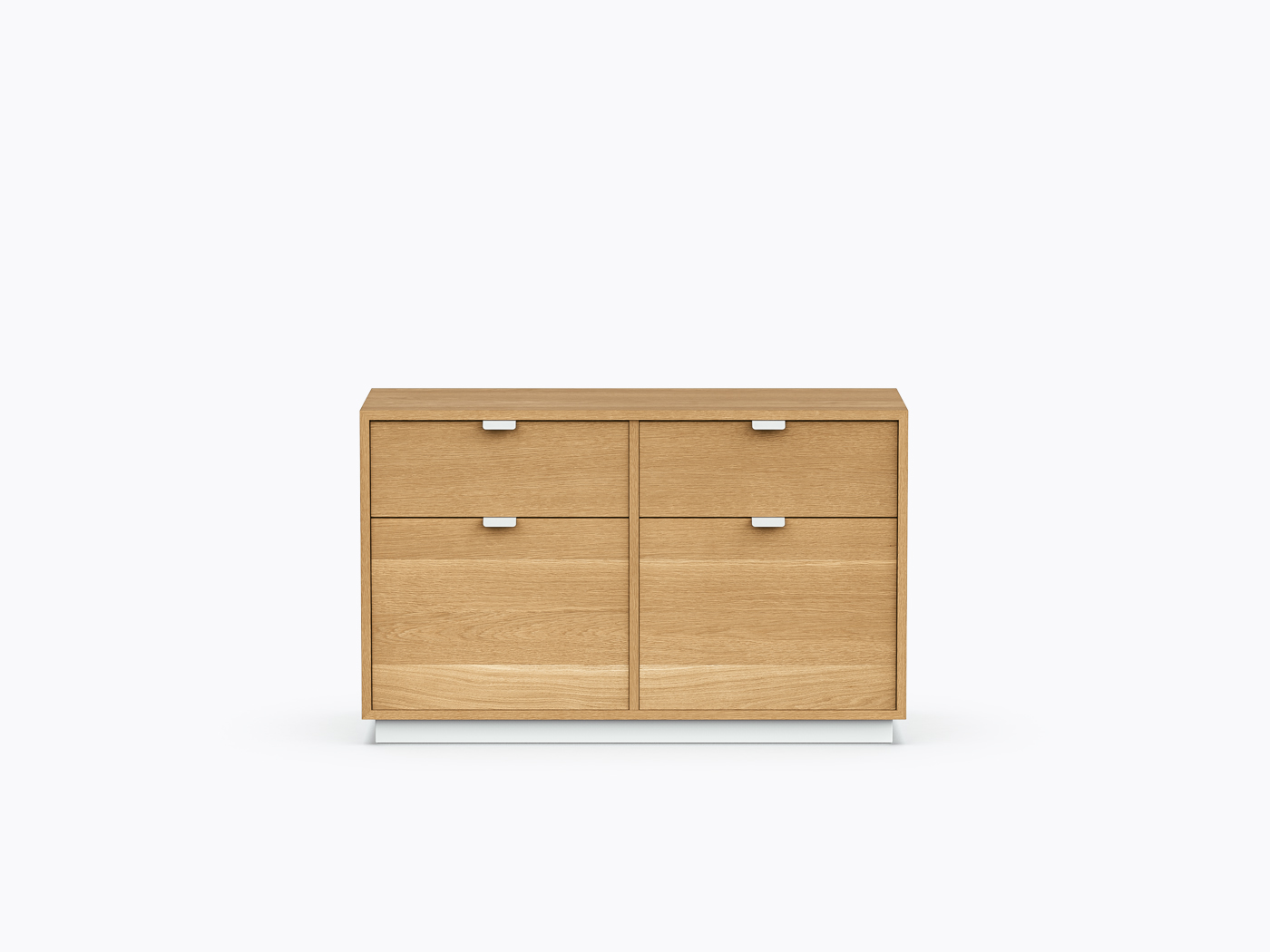 Ross Double - 2 drawers / 2 file drawers - White Oak
