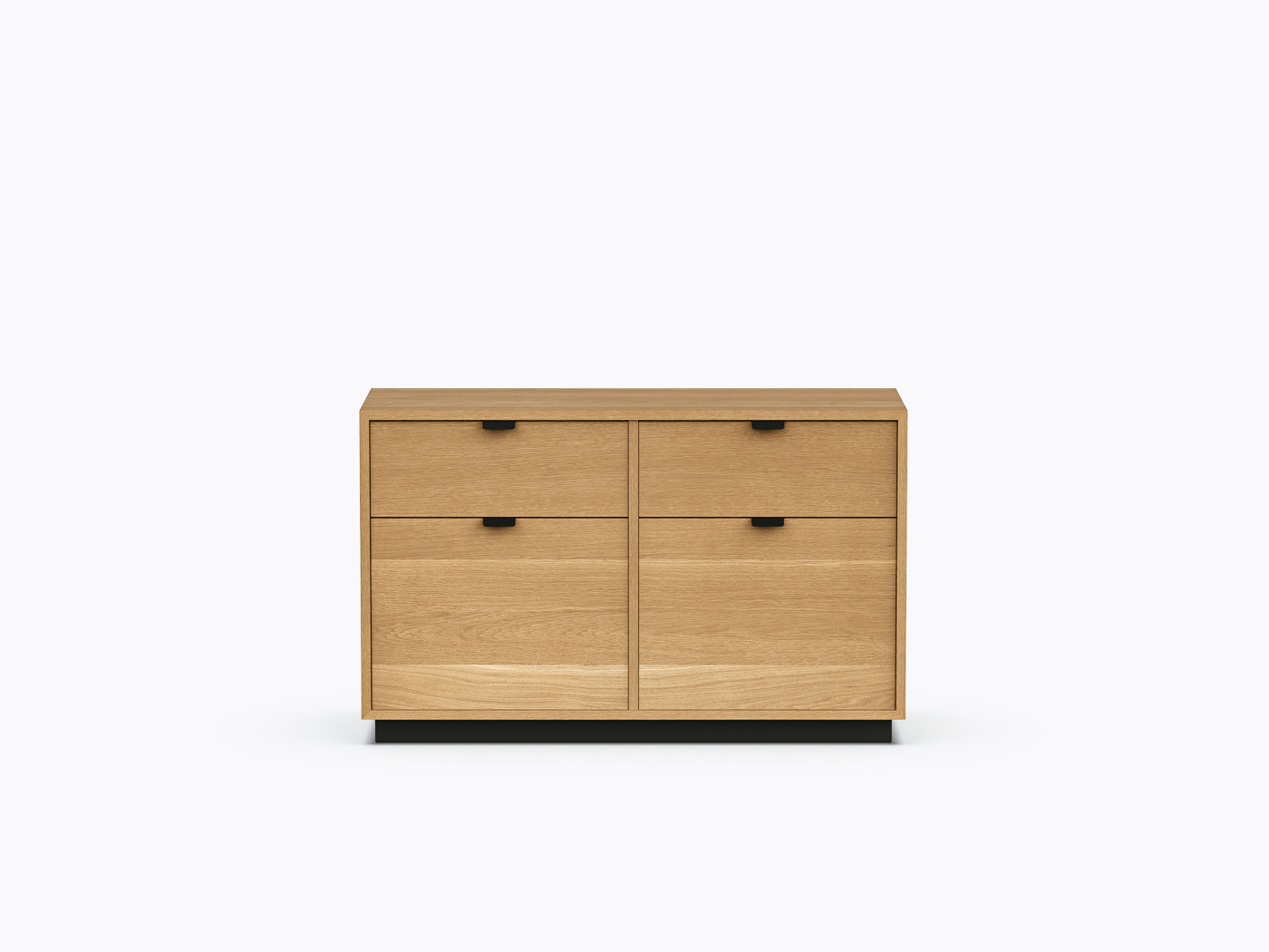Ross Double - 2 drawers / 2 file drawers - White Oak