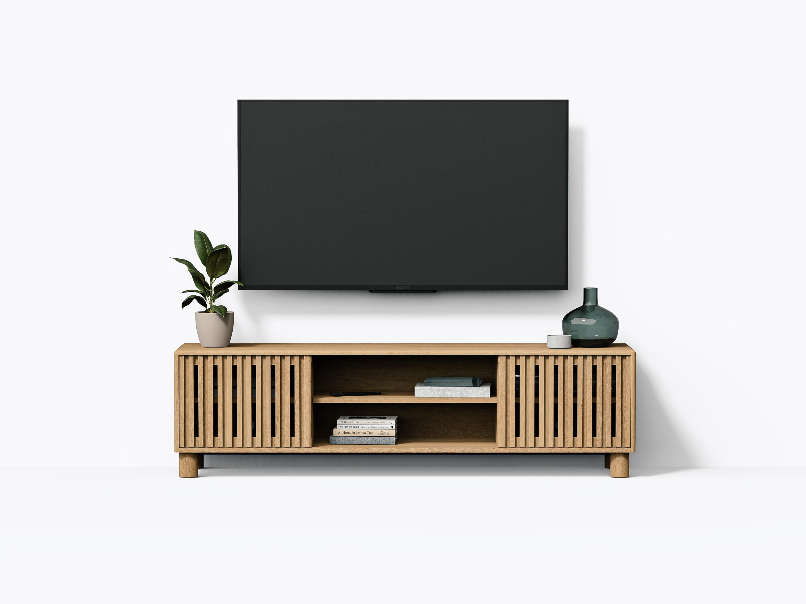 Meuble TV Sims - 72" - Chêne Blanc