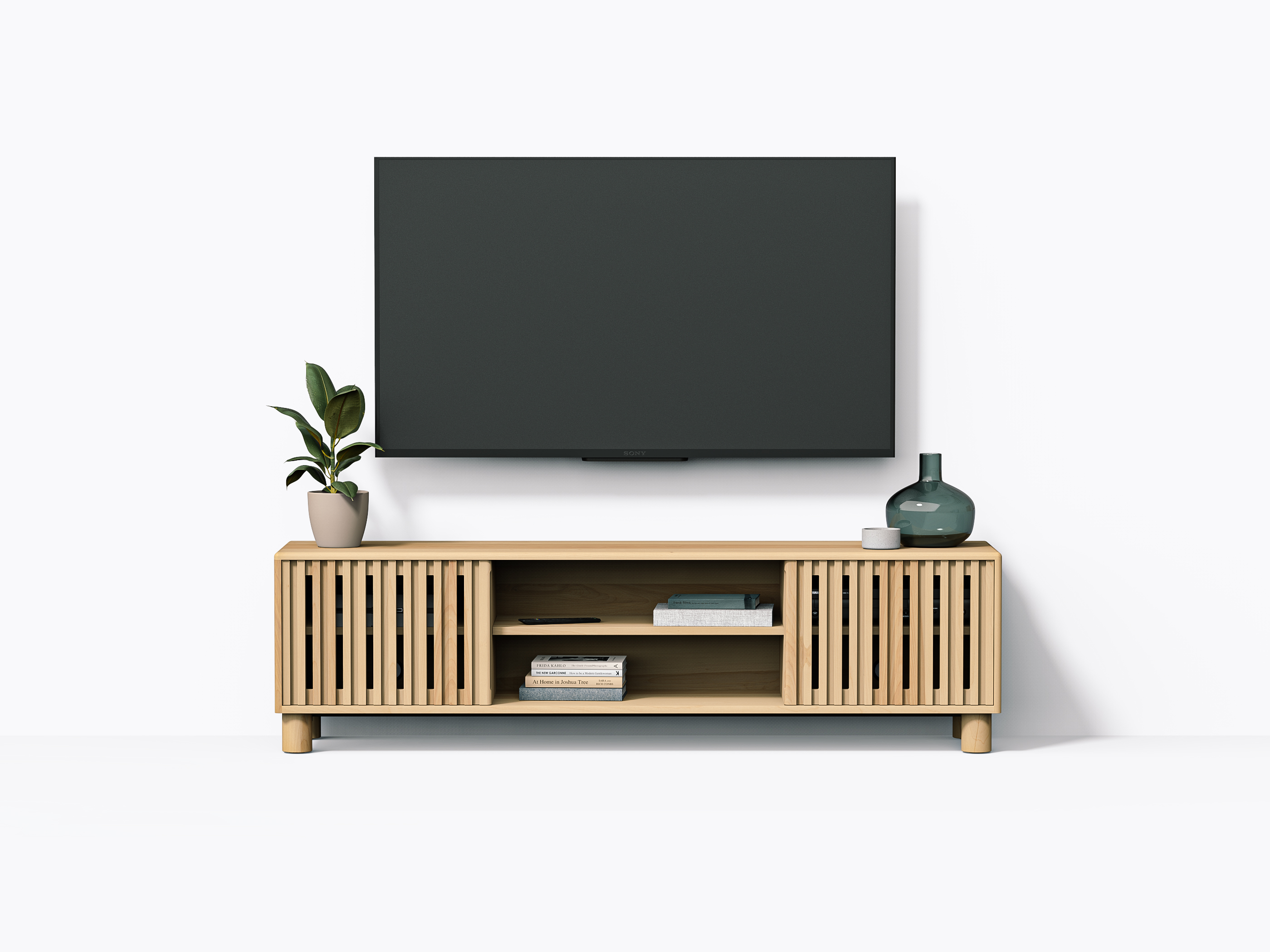Meuble TV Sims - 72" - Merisier