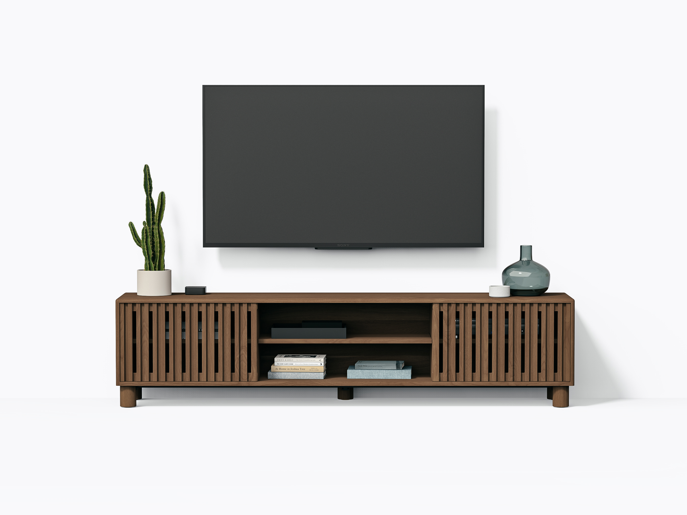 Meuble TV Sims - 84" - Noyer