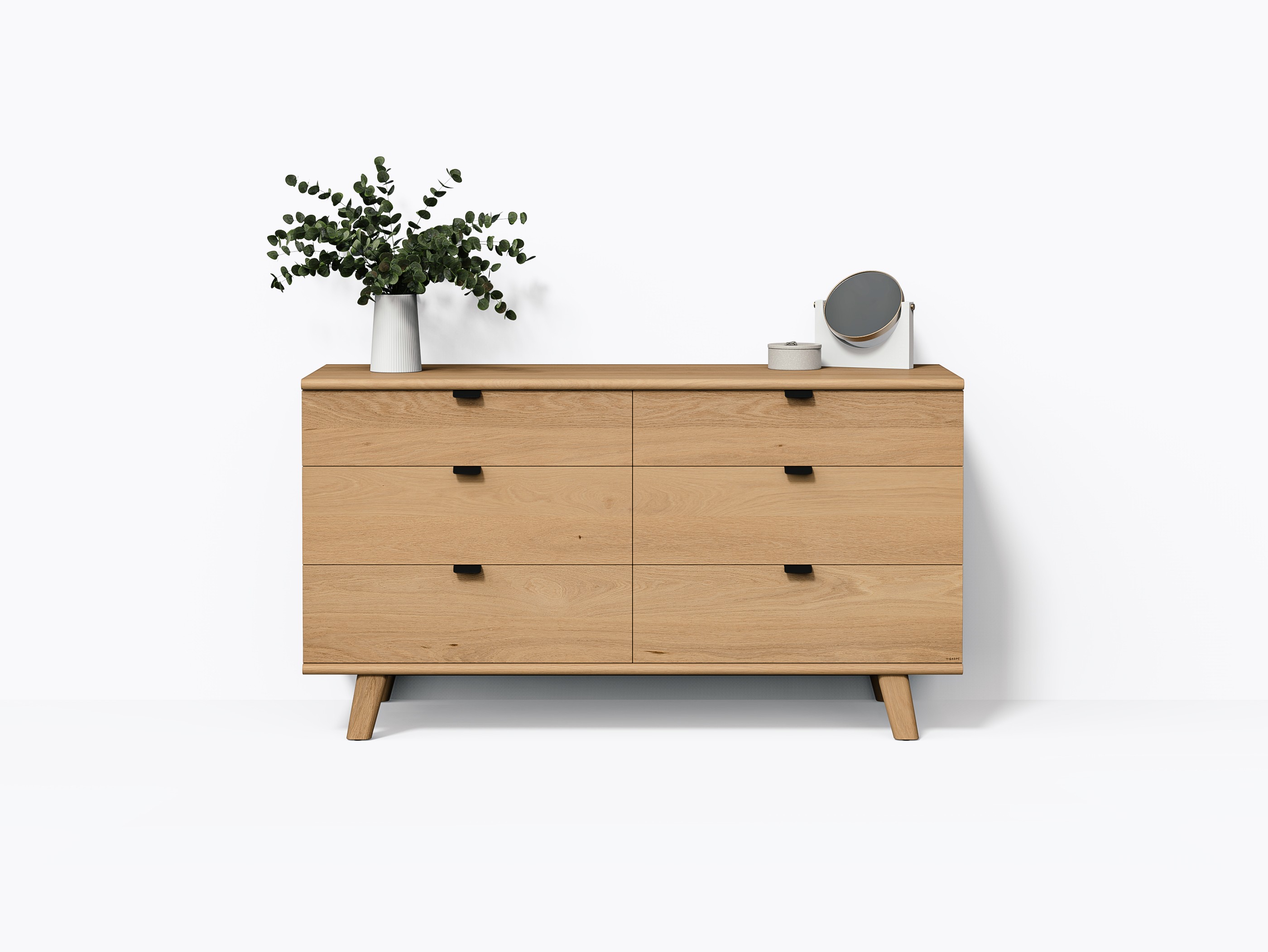 Commode Wallace 60" 6 tiroirs - Chêne Blanc