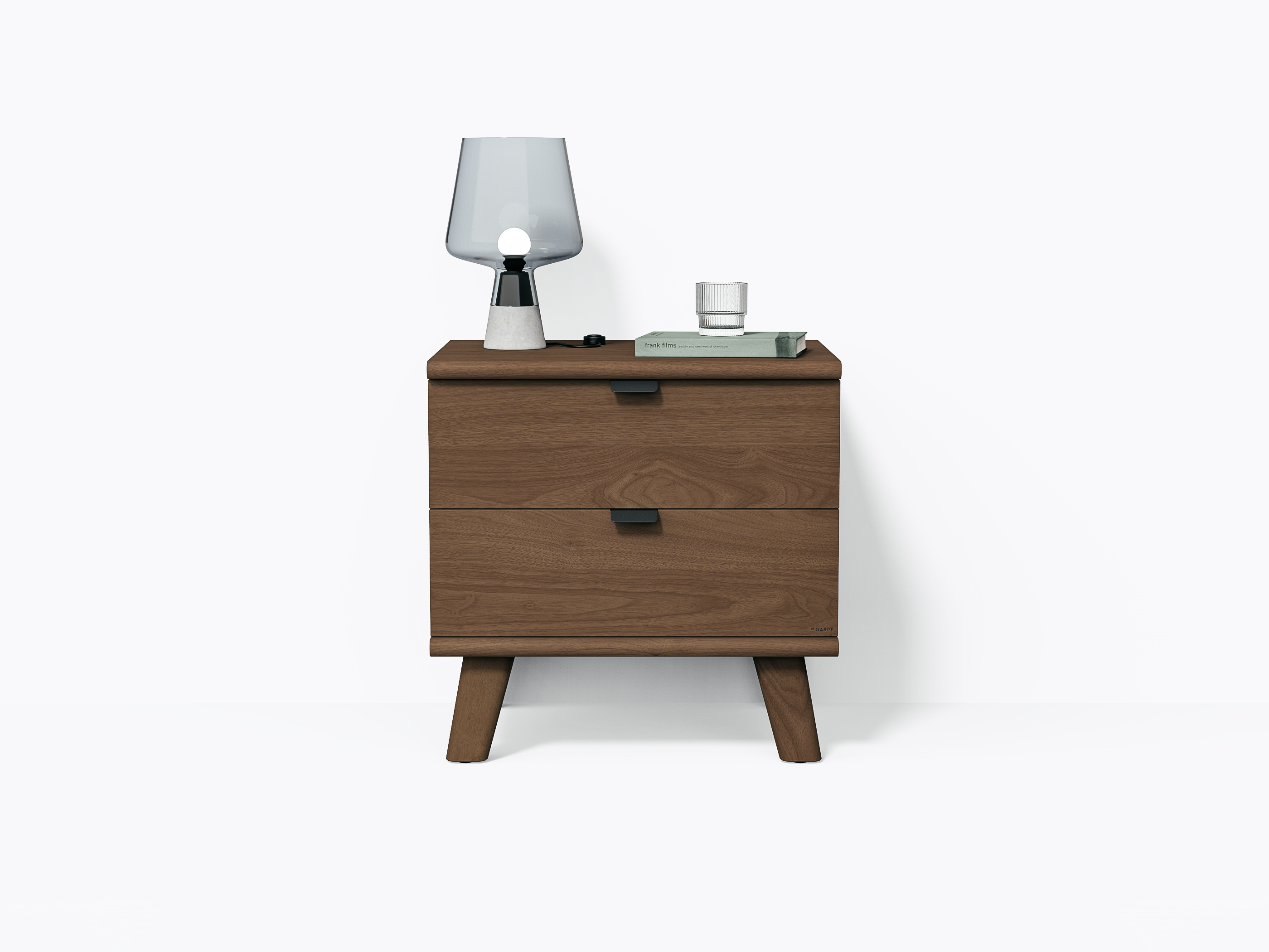 Table de chevet Wallace 22" 2 tiroirs - Noyer