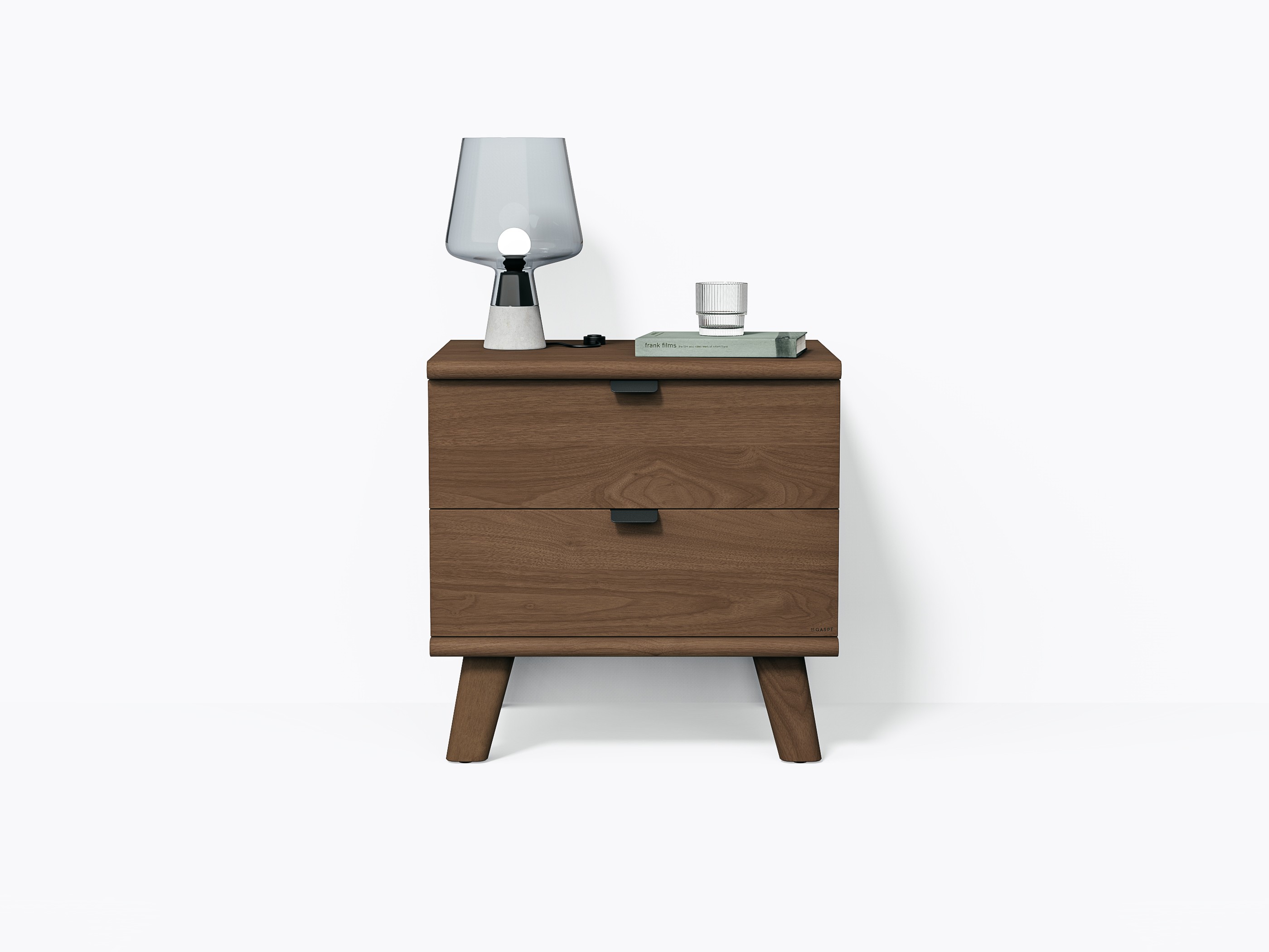 Wallace Nightstand 22" 2 Drawers - Walnut