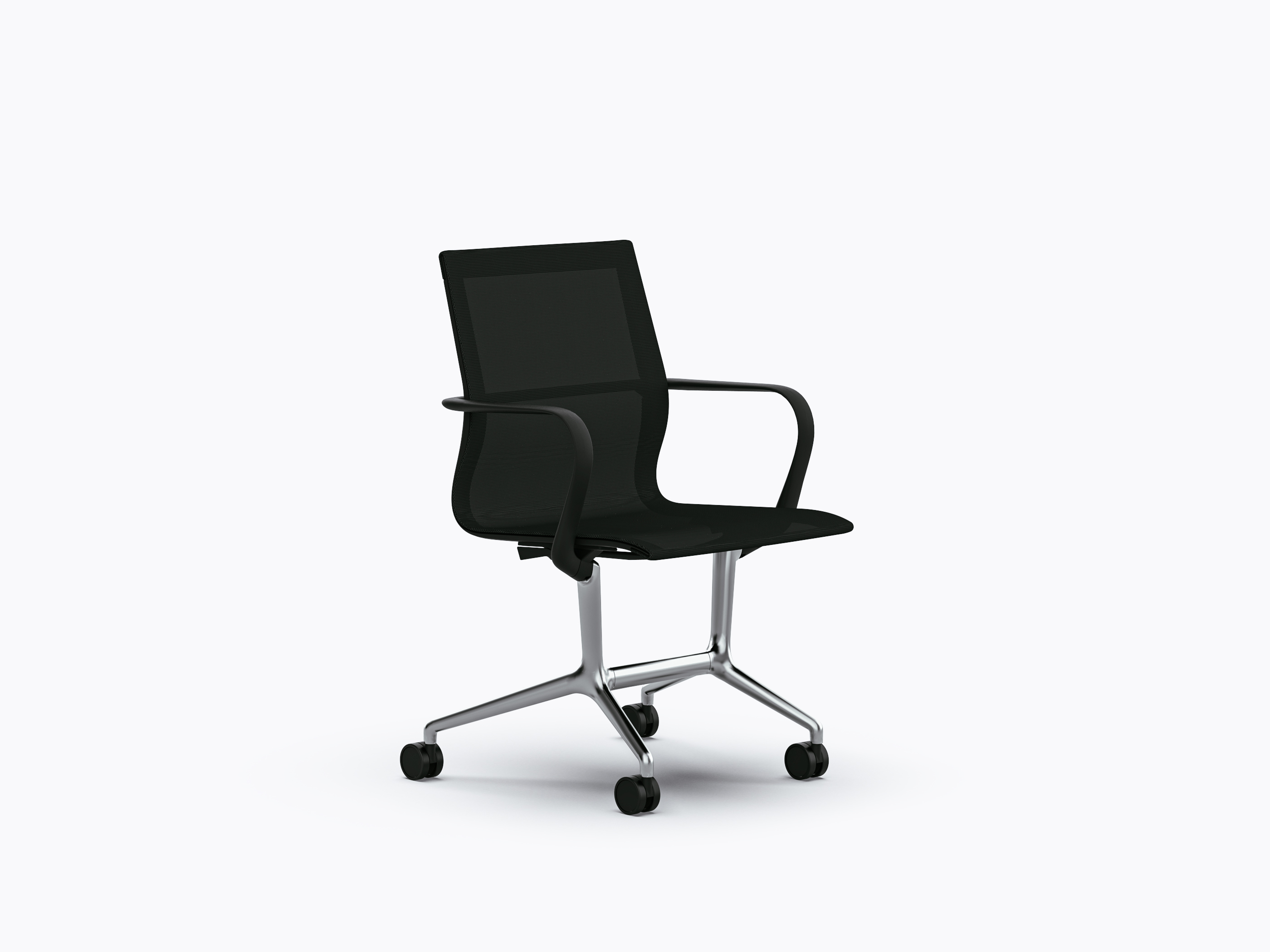 Chaise de bureau Weve - Noir / Aluminium Poli