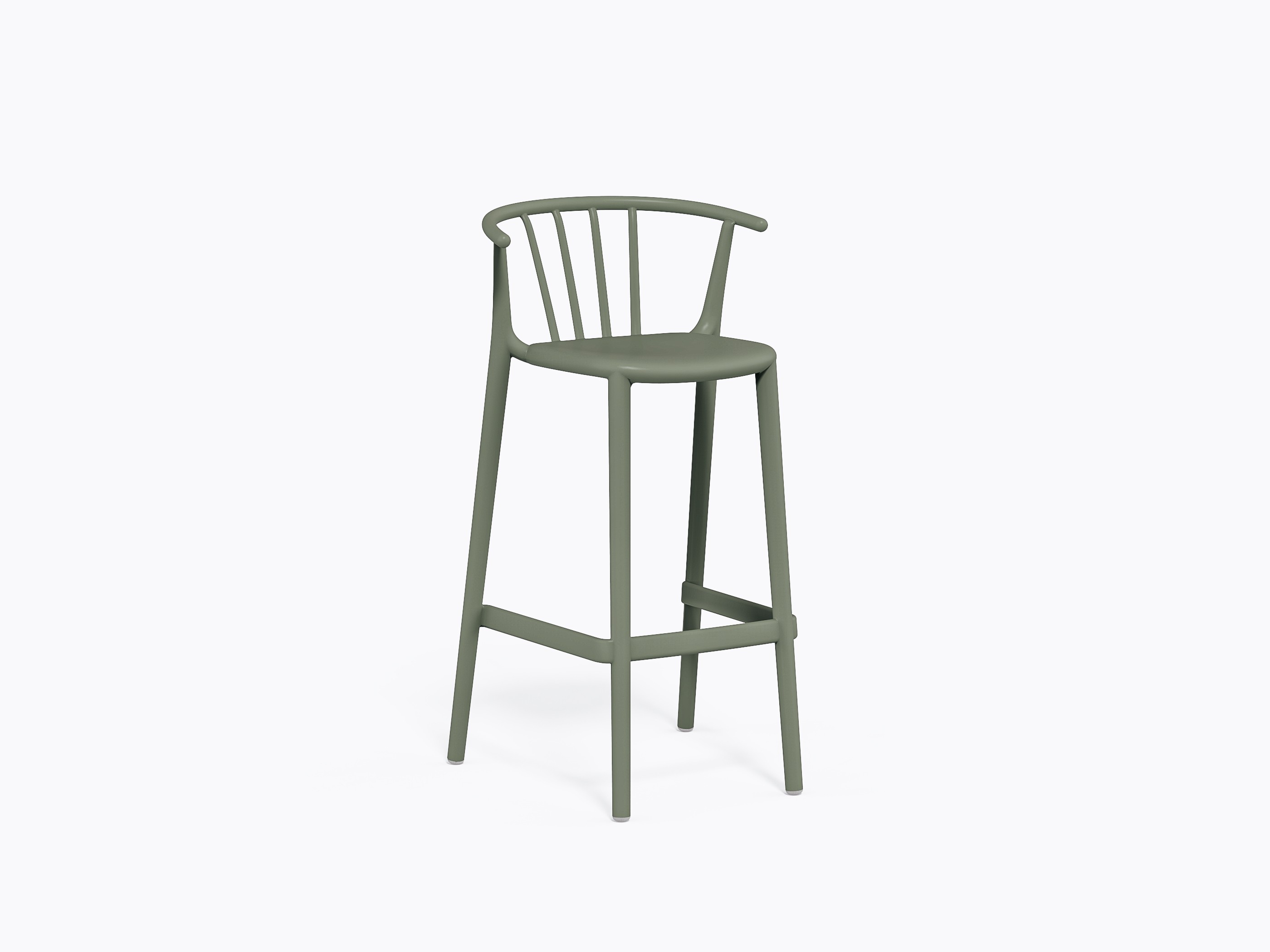 Woody Bar Stool - Green Grey